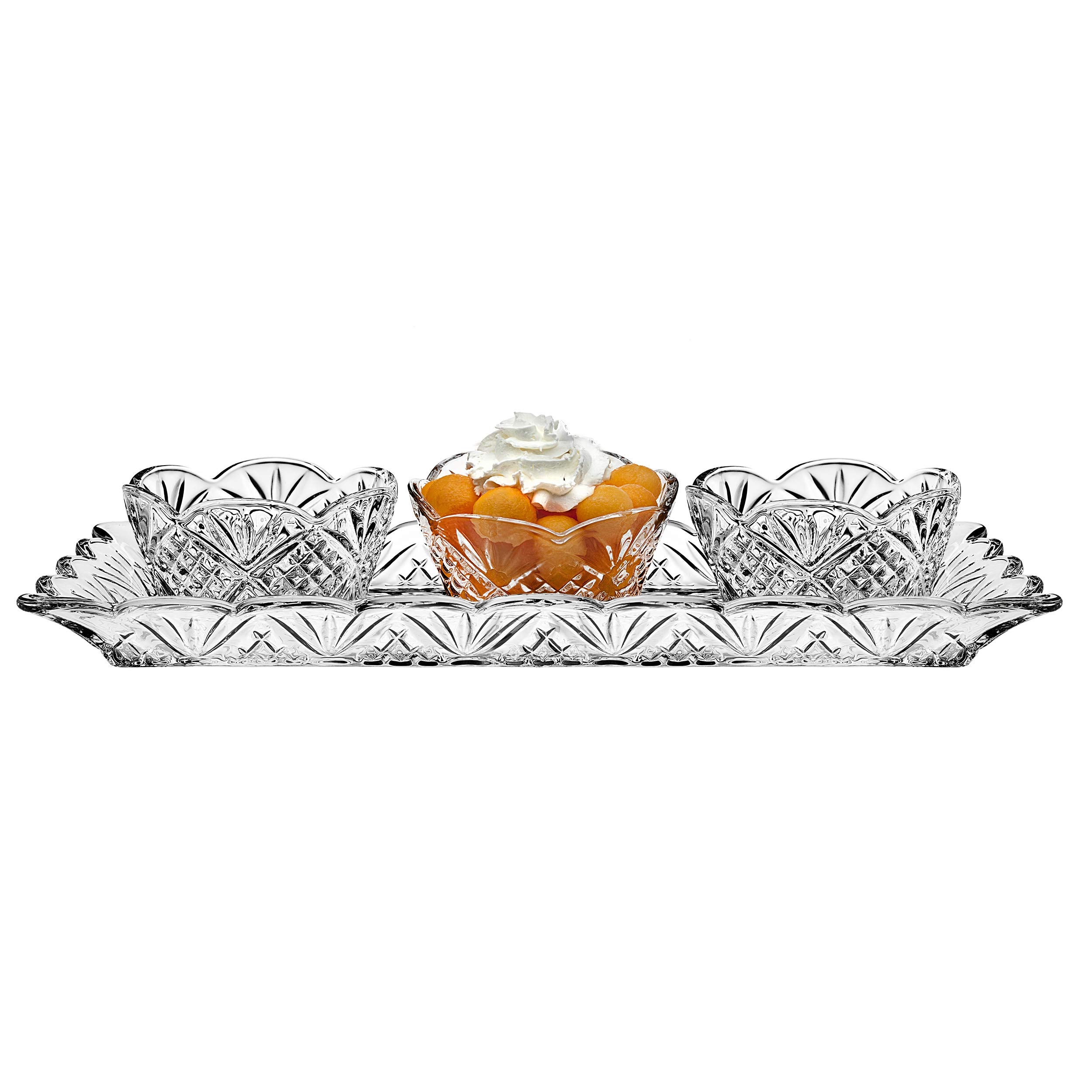 Godinger Dublin 4-Piece Relish Server Serving Tray Set