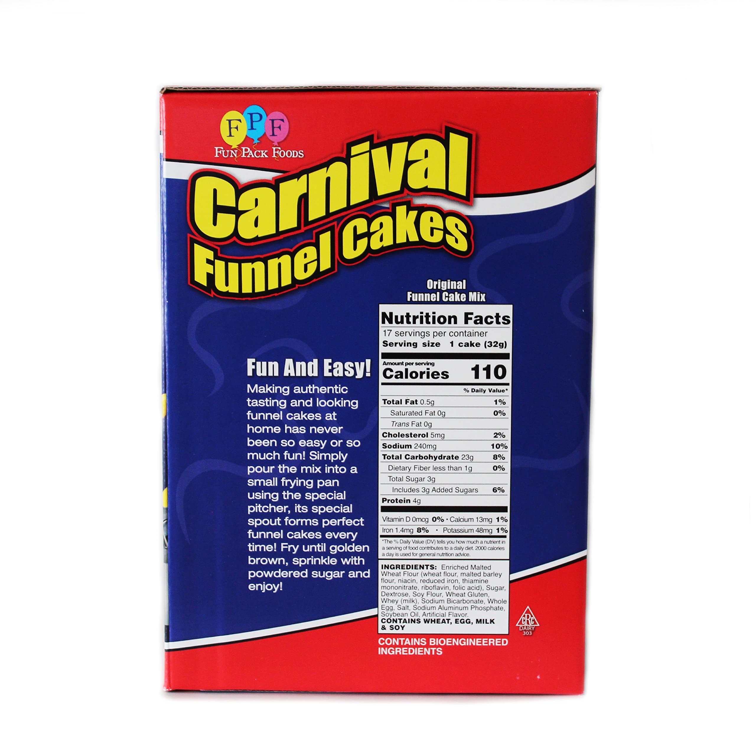 Xcell International Carnival Funnel Cakes Deluxe Kit - (2) Original Mixes, Pitcher, Fry Ring & Tongs - 3.84 Ounce (Pack of 5)