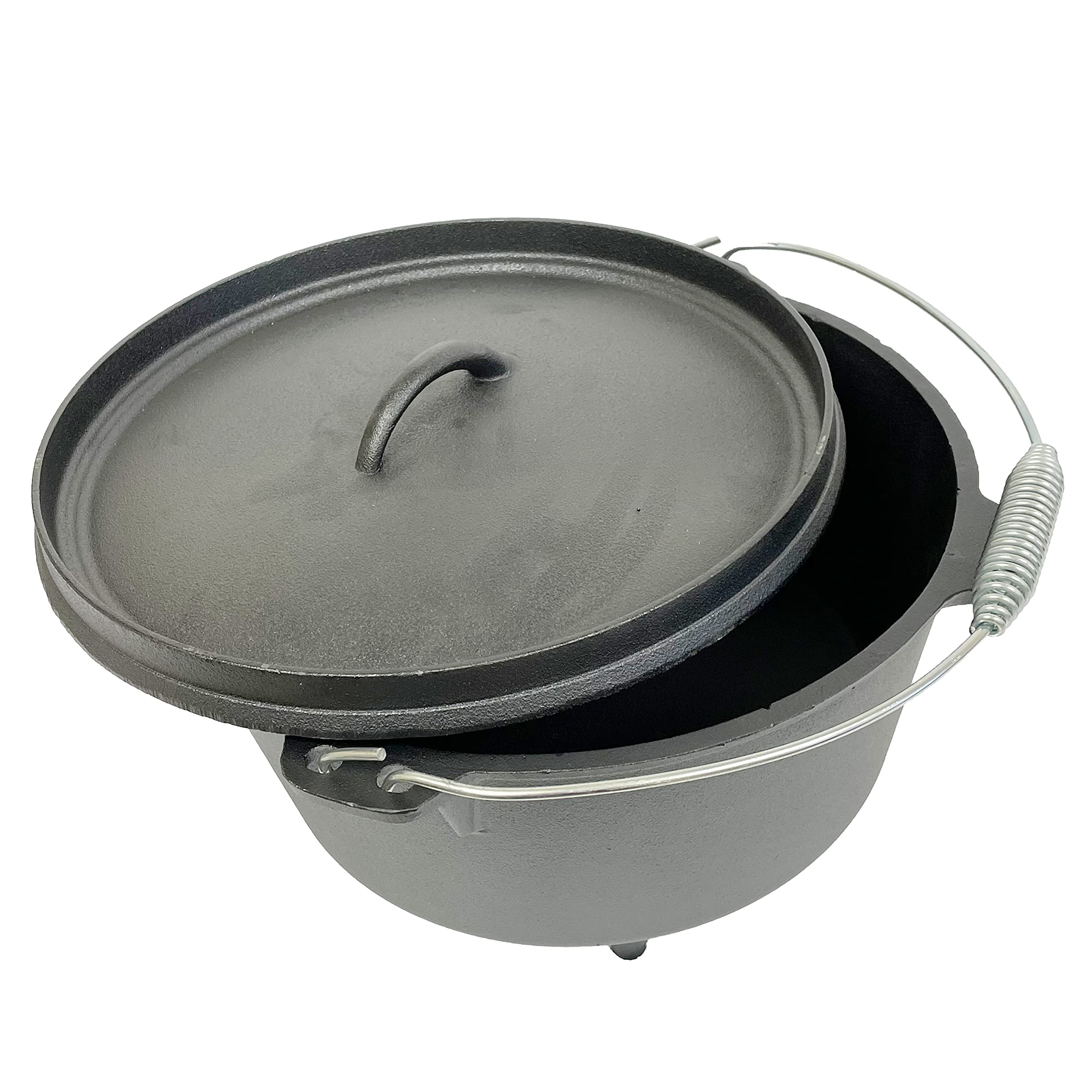 Cuisiland Pre-Seasoned 9 Quart Cast Iron Dutch Oven With Lip Lid And 3 Legs