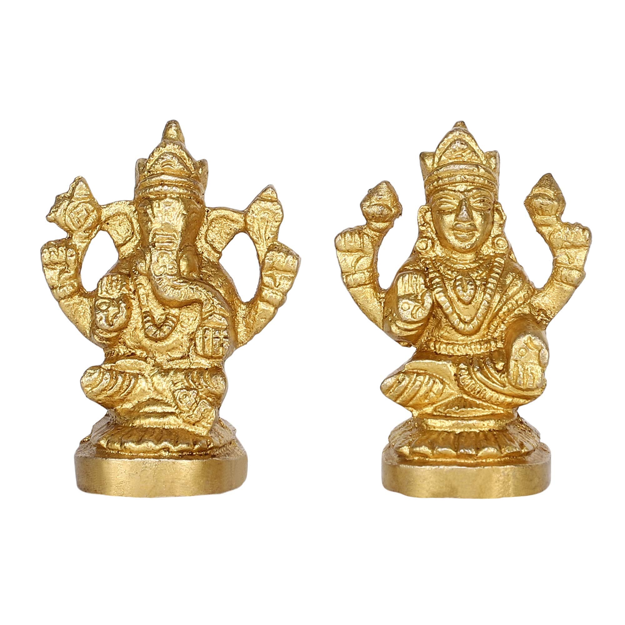 Guru Jee Brass Murti Ganesh Laxmi Statue Idol For Gift Pooja Mandir Temple Home Decor
