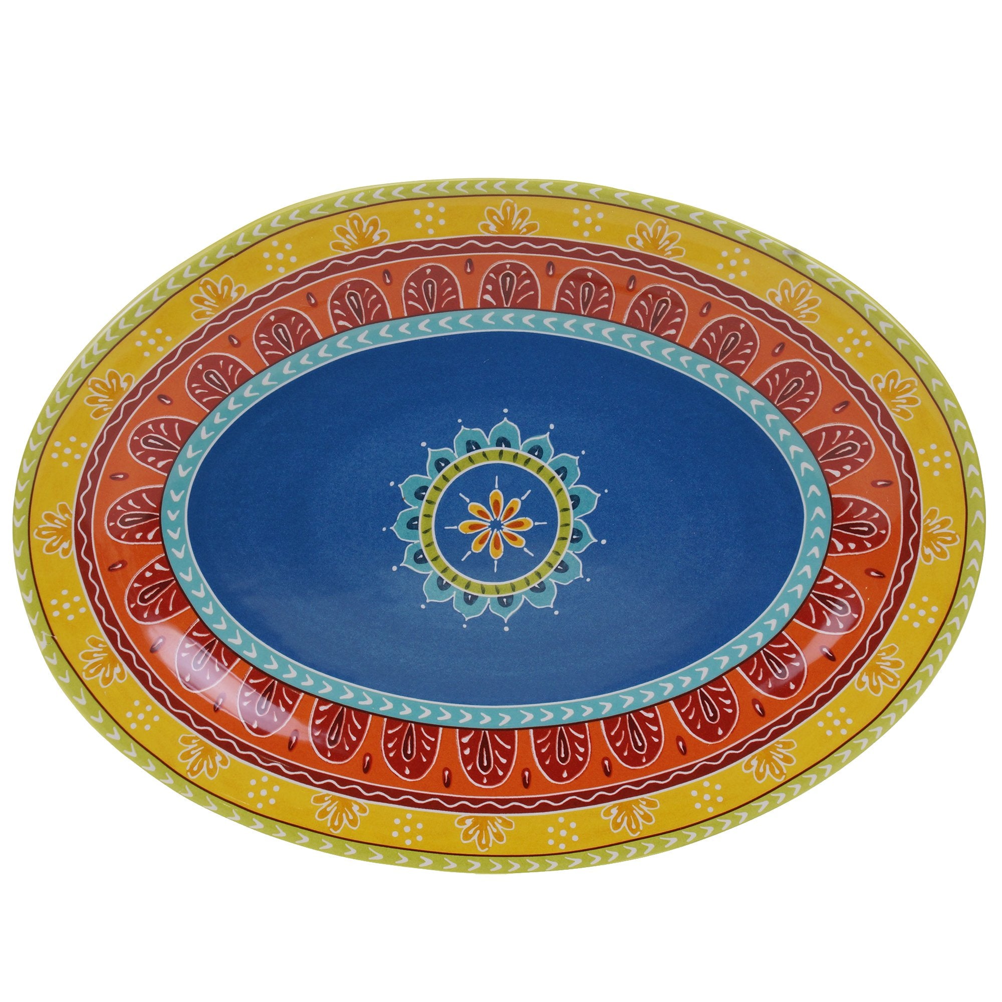Certified International Valencia Oval Platter, 16'' X 12'', Multicolor,14182
