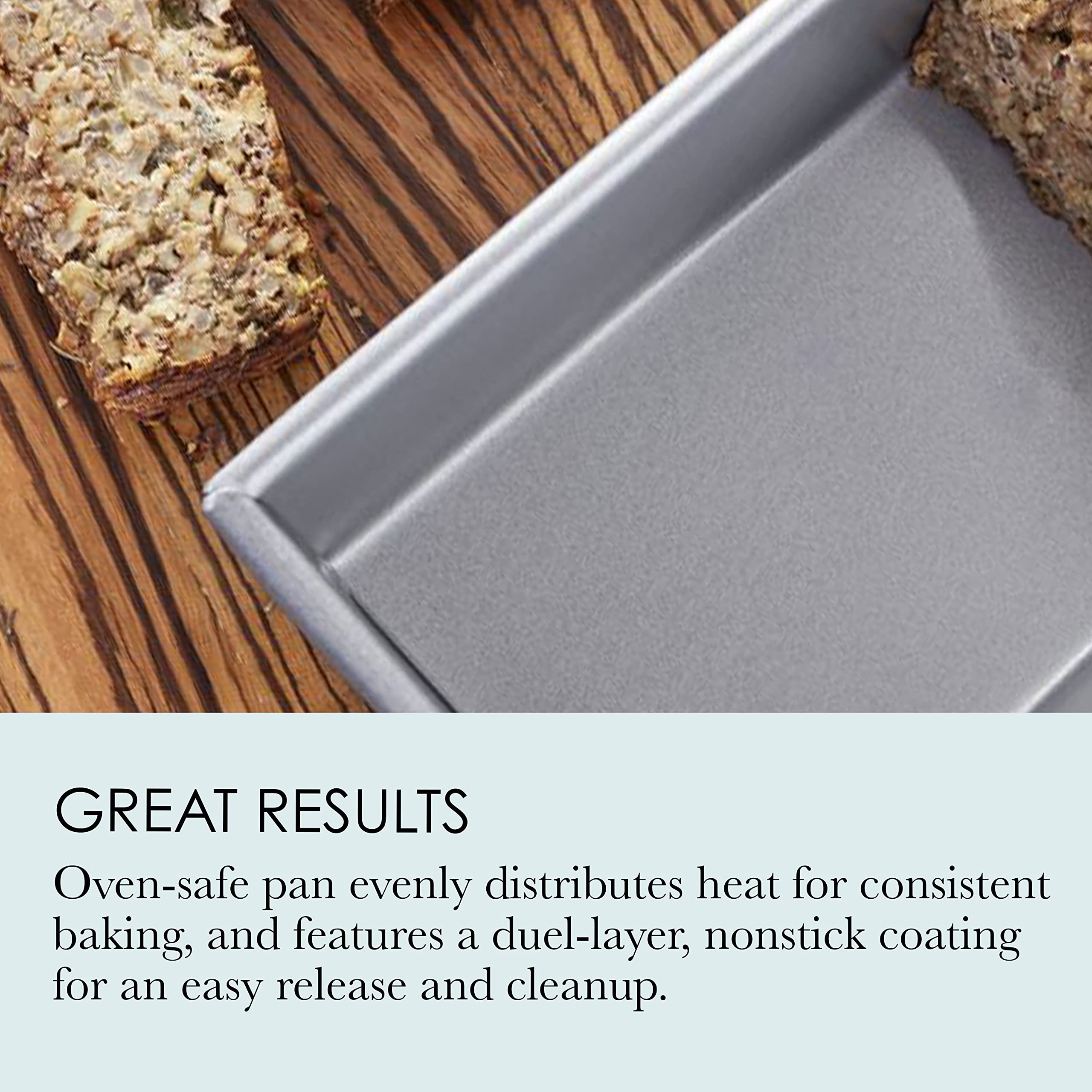Chicago Metallic Commercial II Non-Stick Mini Loaf Pans  5-3/4 by 3-1/4 by 2-1/4-Inch  Gray   4 Count (Pack of 1)