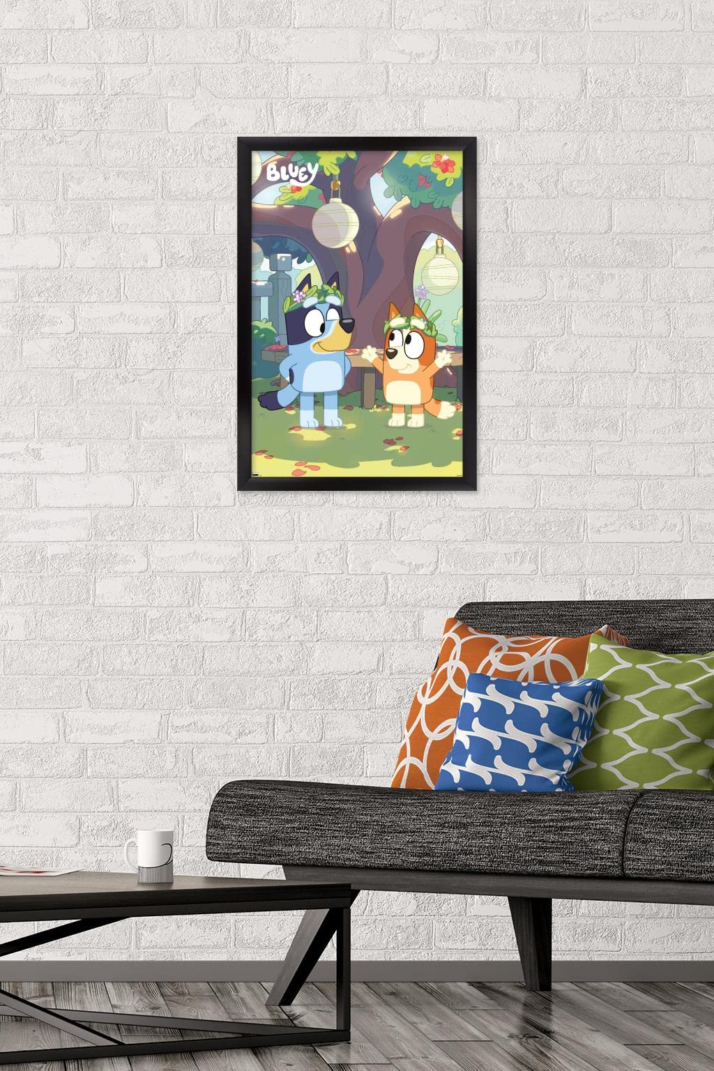 Trends International Bluey - Duo Wall Poster, 14.72'' X 22.37'', Black Framed Version