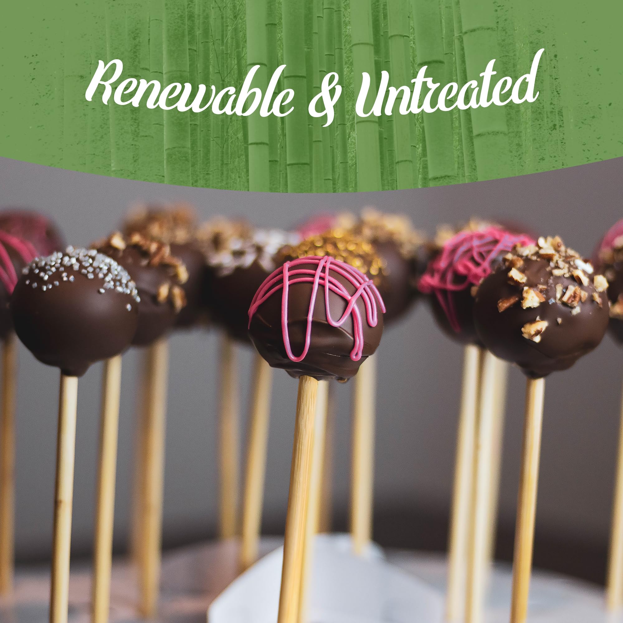 Bamboomn - 5Mm Semi-Point Candy Apple Bamboo Skewers - 6.5'' (16.5Cm) - 1,000 Pieces