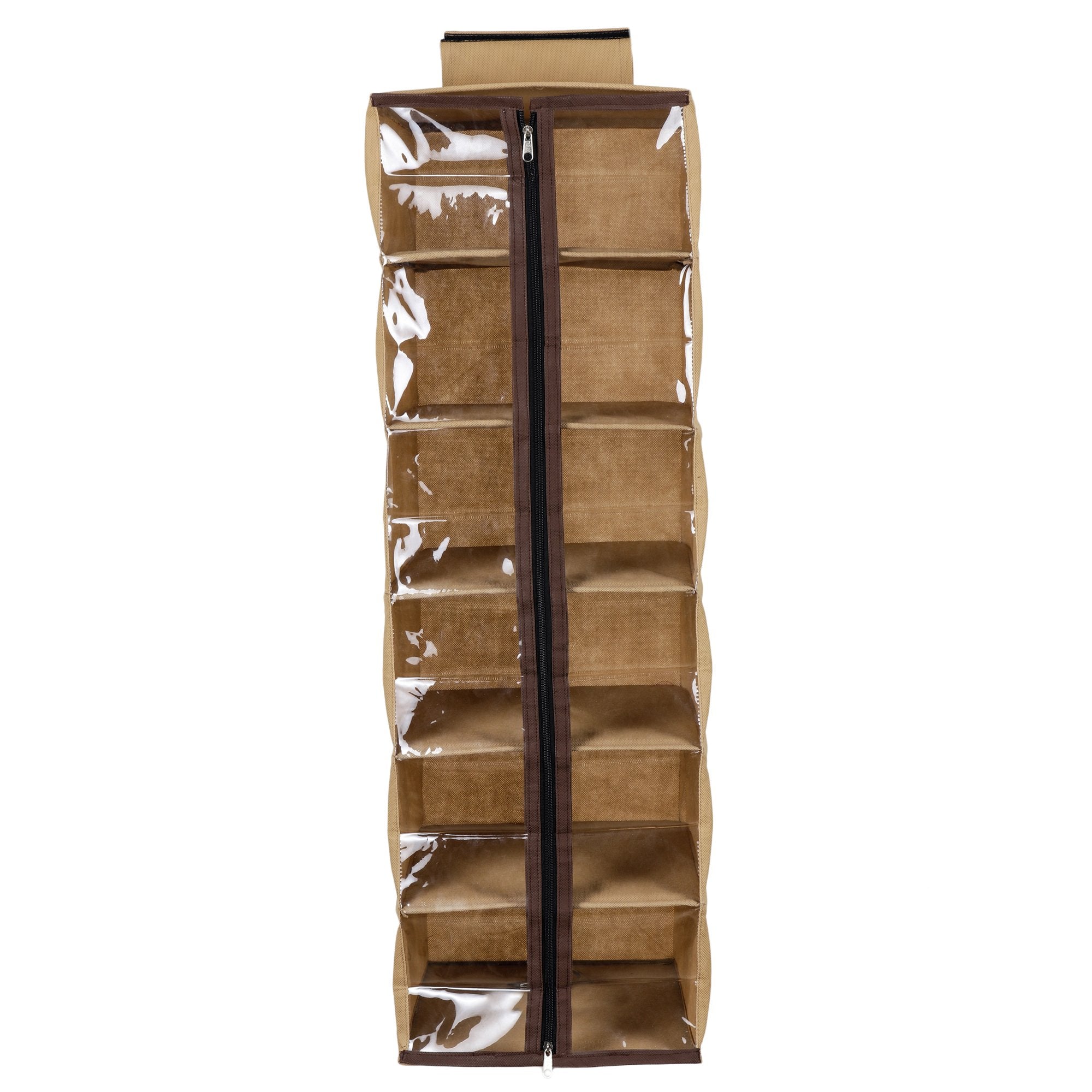 Shrey Creation Non Woven 6 Foldable Shelf Closet Hanging Wardrobe With Zip Clothes Organizer & Storage Hanger For Family Closet 