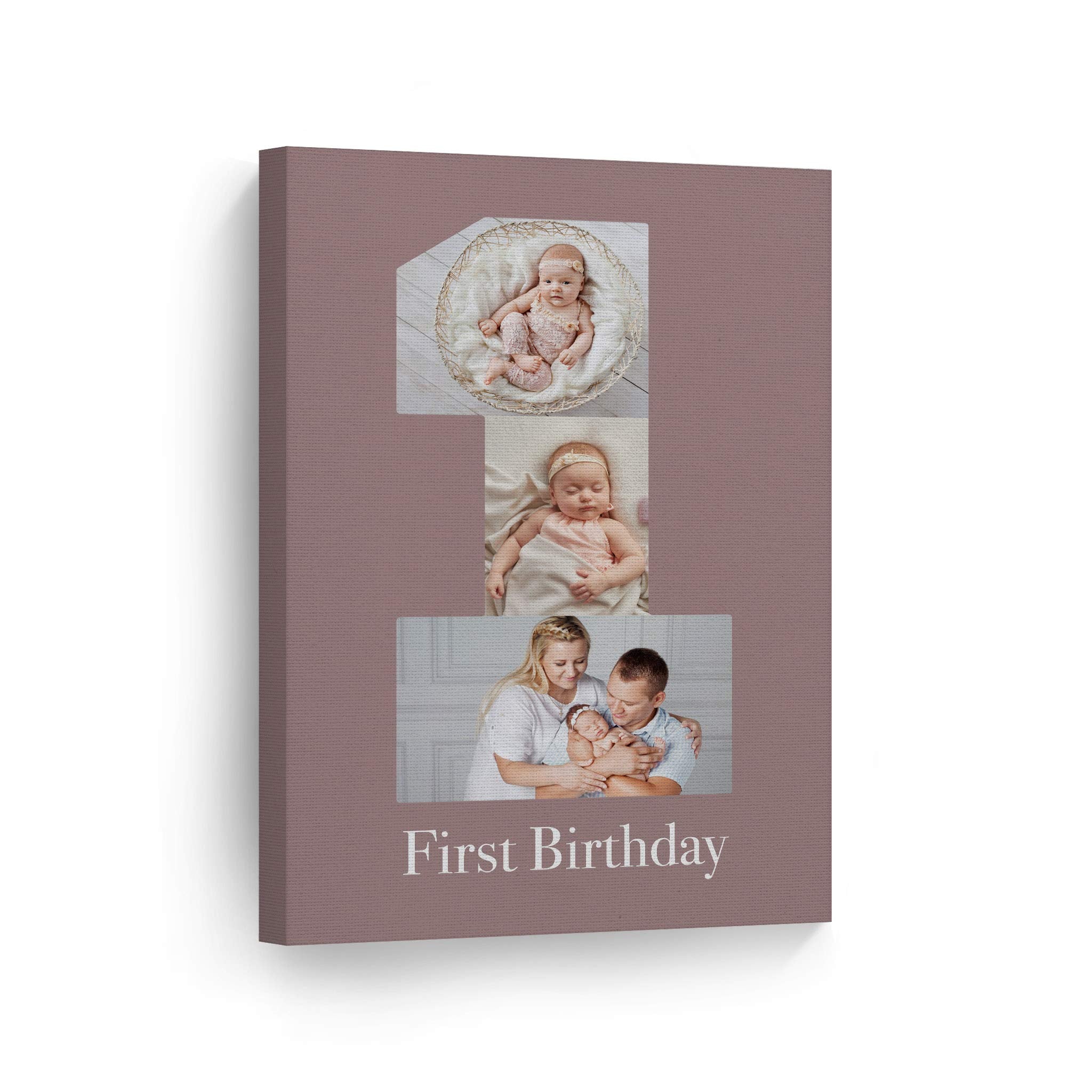 Smile Art Design Custom Photo Print Canvas Print With Your Photos Personalized Photo Upload 3 Images Collage Picture Personalize