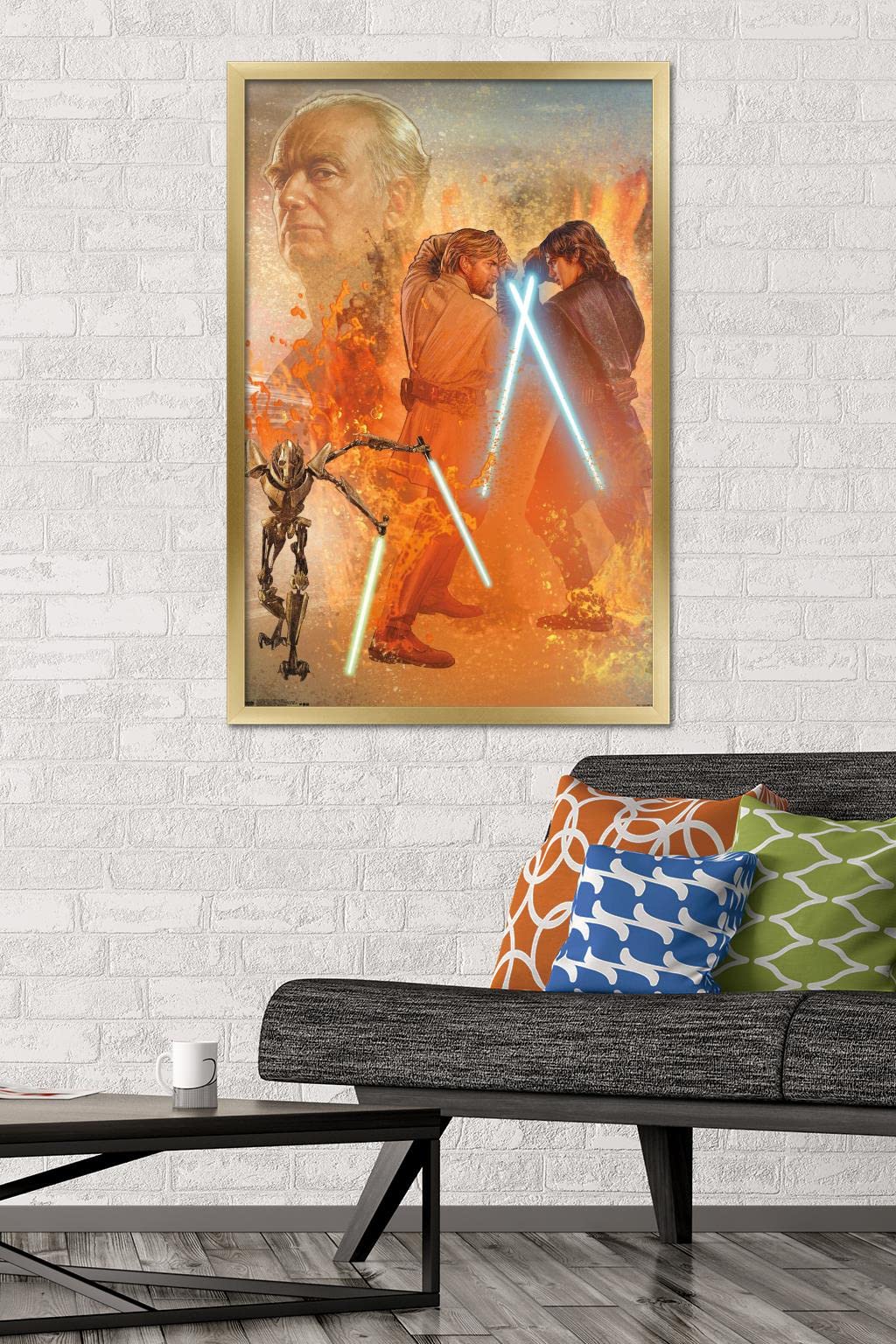 Trends International Star Wars: Revenge Of The Sith - Celebration Mural Wall Poster, 22.375'' X 34'', Gold Framed Version