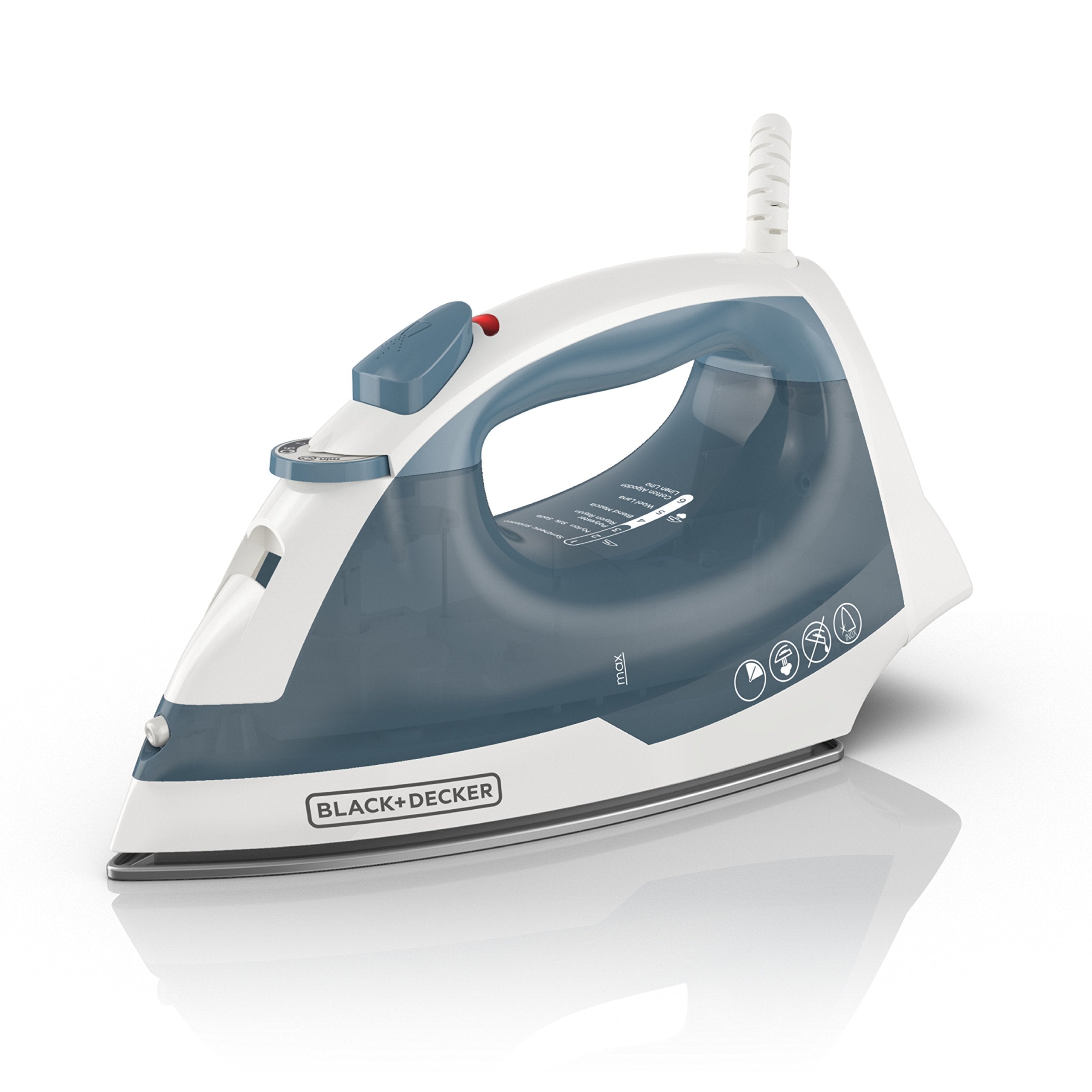 Black+Decker Easy Steam Compact Iron, Ir40V, Nonstick Plate, Smartsteam, Anti-Drip, Auto Shutoff