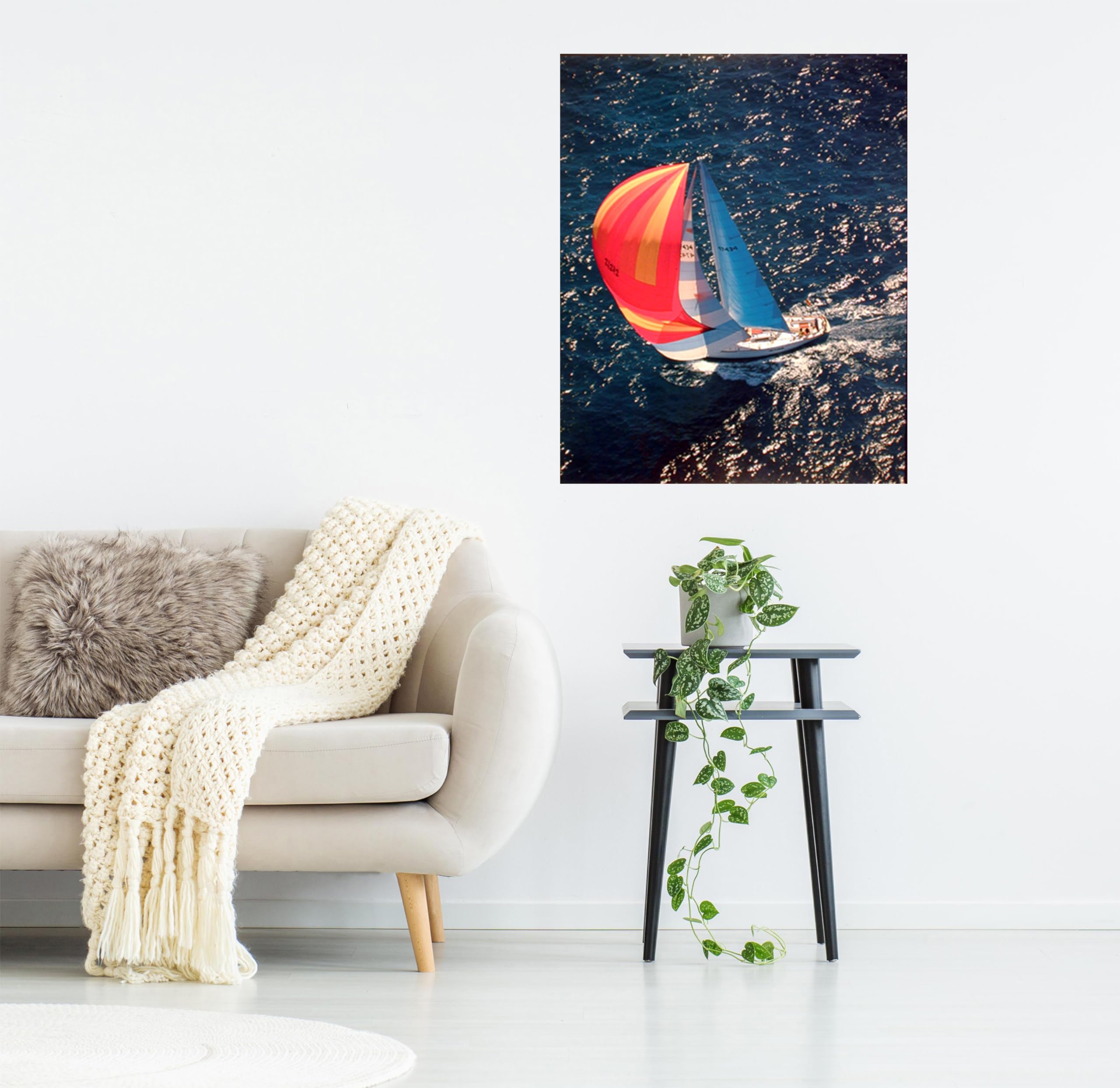 Nautical Sailboat Ocean Boating Seascape Nature Scenic Wall Decor Art Print Poster (16X20)