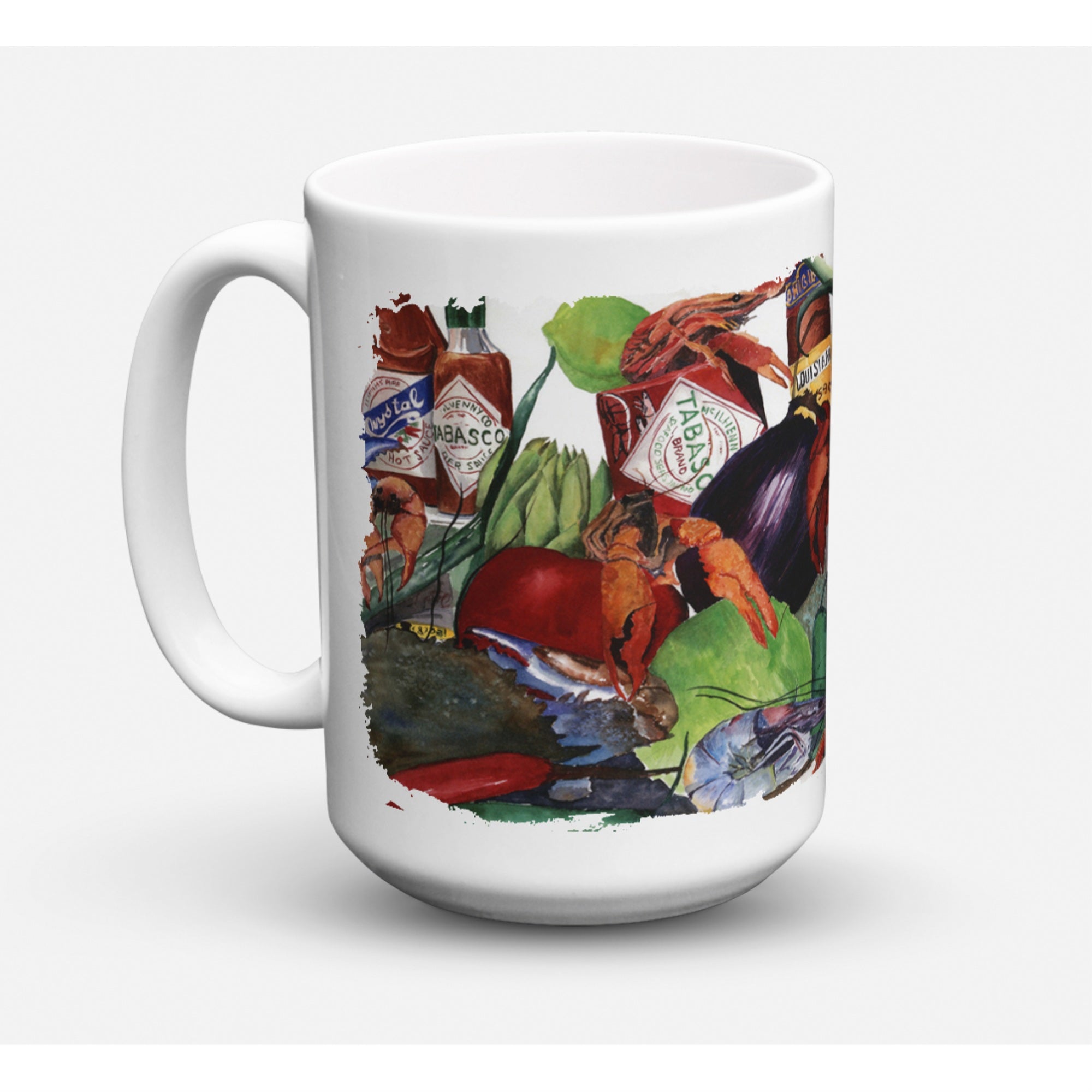 Carolines Treasures 8131CM15 Louisiana Spices Microwavable Ceramic Coffee Mug 15 oz Multicolor