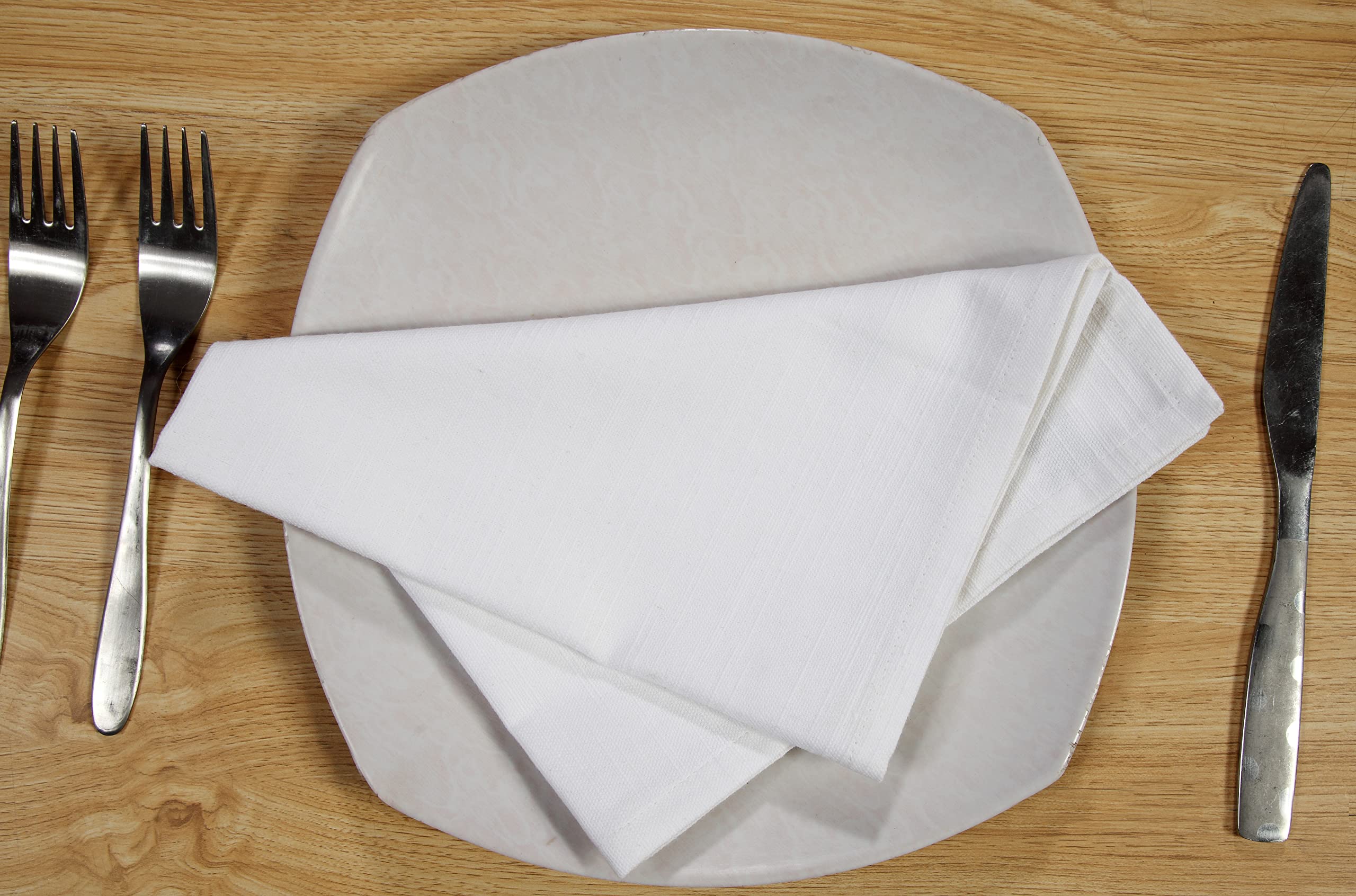 Gfi Linen Clubs Nice White Cloth Napkins,White Table Napkin Cloth,Everyday Cloth Napkin,100 Cotton Napkin18X18 White,Large Napki