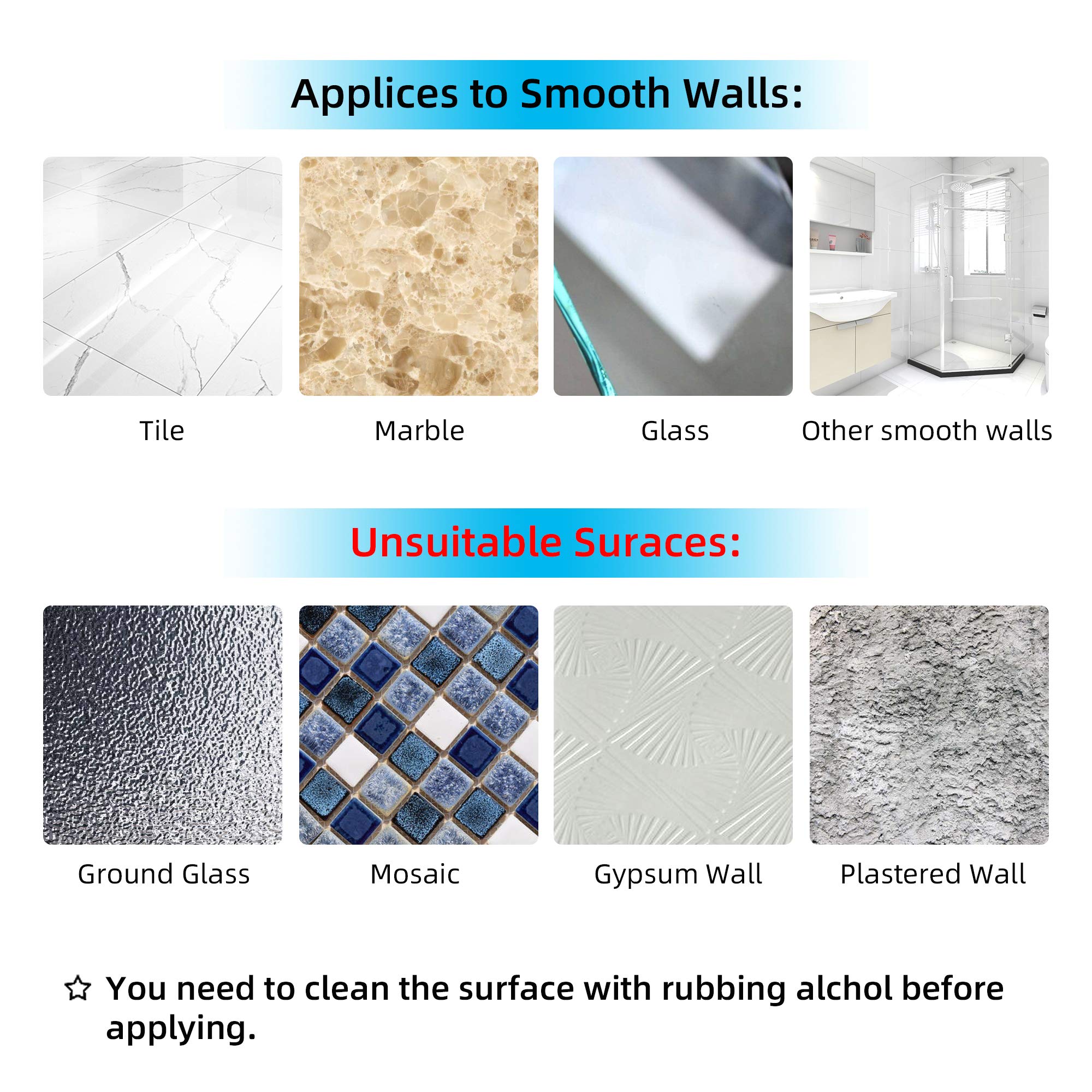 Yeebeny 6Pcs Shower Caddy Connectors Suction Cups For Bathroom, Heavy Strength Large Suction Cups Without Hooks, Replacement Suc