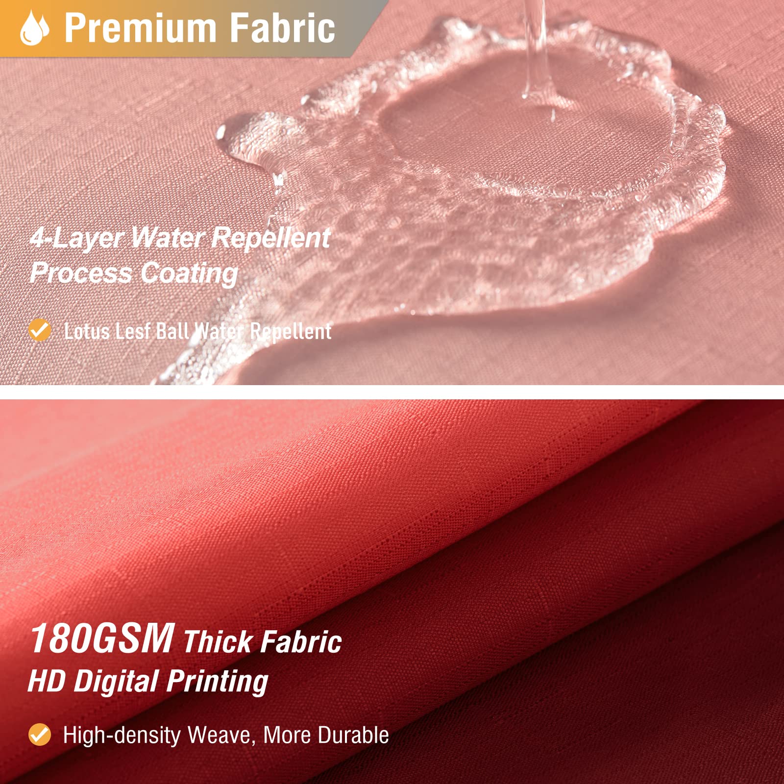 BTTN Extra Long Shower Curtain - 84 Inch Ombre Linen Textured Weighted Fabric Shower Curtain Set with Metal Hooks  Large Hotel Spa Luxury Curtains for Bathroom Showers and Bathtub  72x84  Burgundy/Red