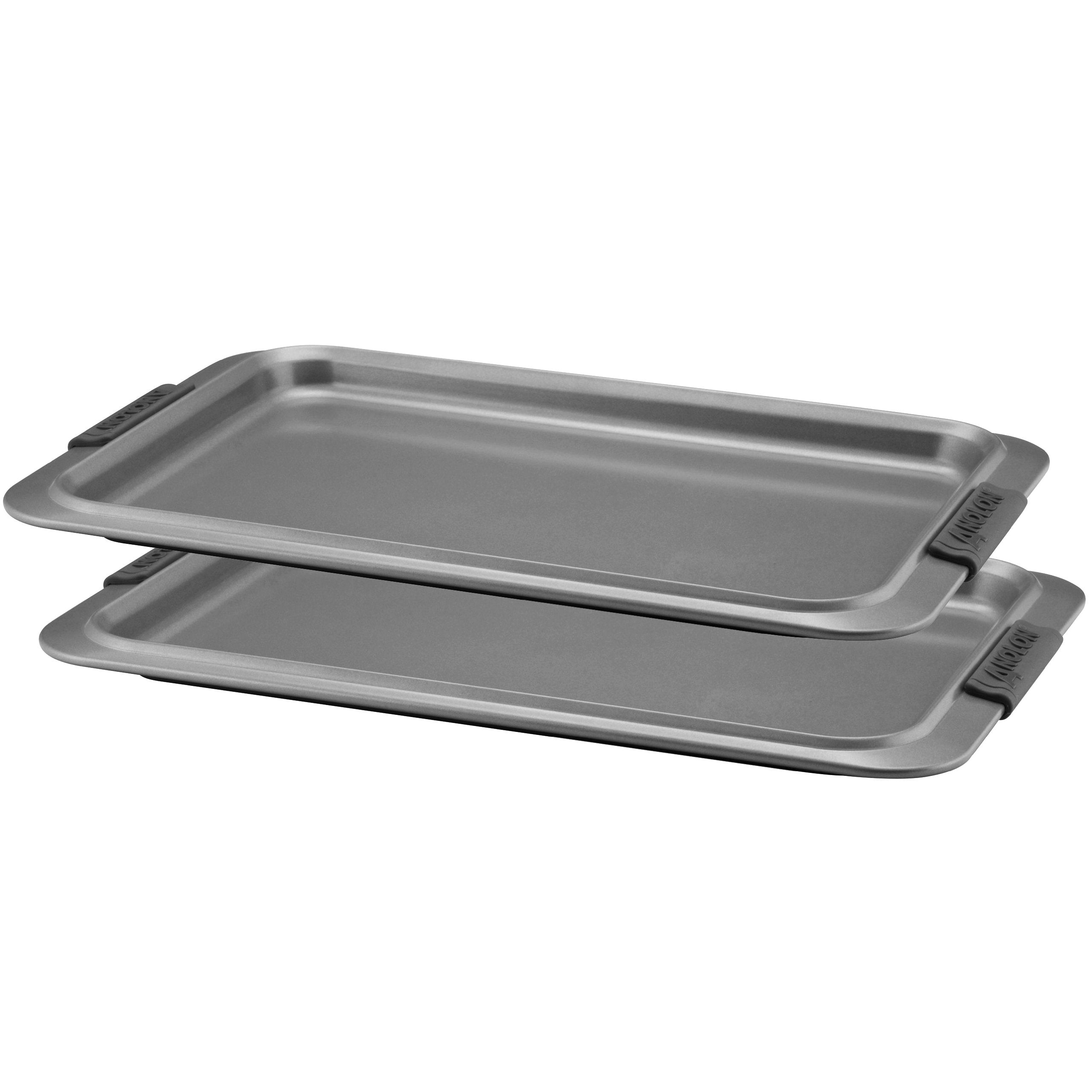Anolon Advanced Nonstick Bakeware With Grips, Nonstick Cookie Sheet / Baking Sheet - 10 Inch X 15 Inch, Gray