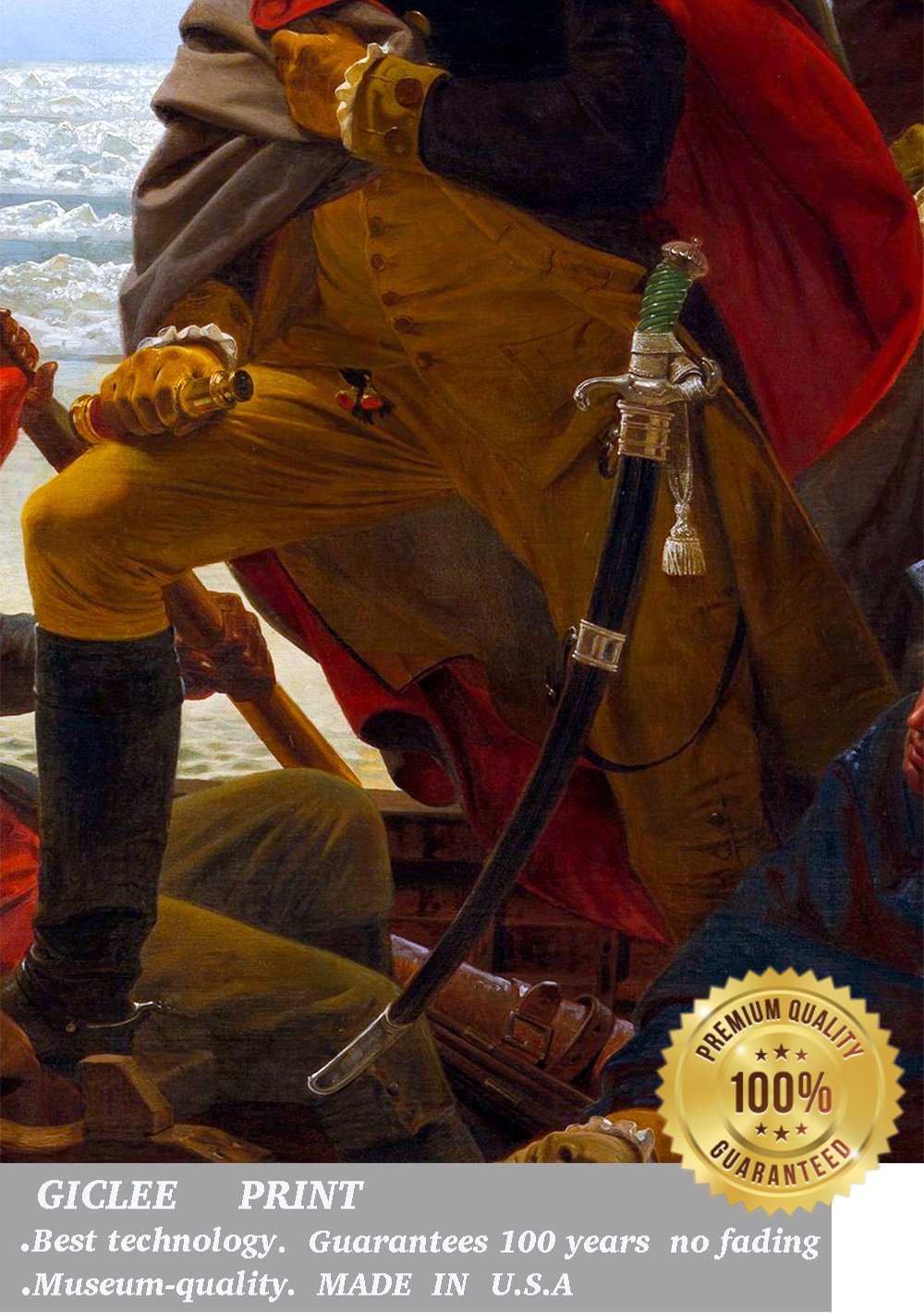 Eliteart- Washington Crossing The Delaware By Emanuel Gottlieb Leutze Oil Painting Reproduction Giclee Wall Art Canvas Prints-Fr