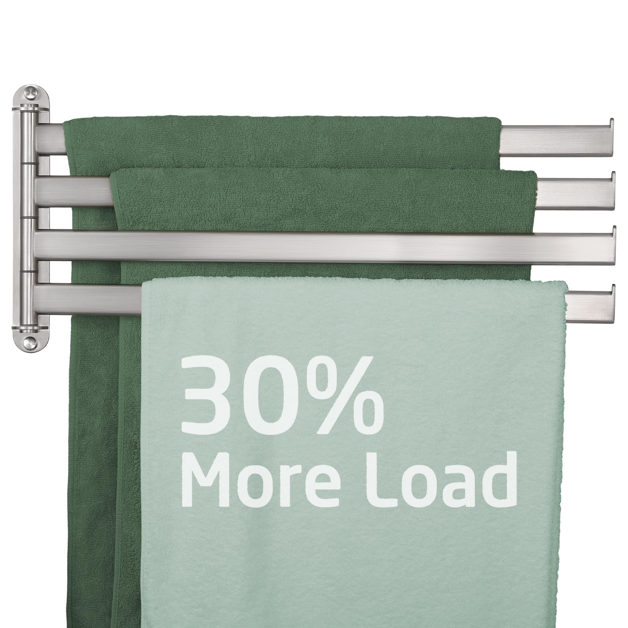 KES Bathroom Towel Rack  19.5'' Swivel Towel Bar  4-Arm Towel Holder for Bathroom Wall  SUS304 Stainless Steel Brushed Finish  A2104S4L50-2