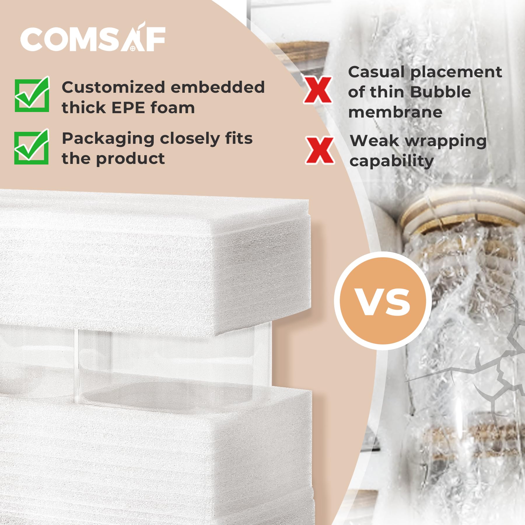 Comsaf Glass Spaghetti Pasta Storage Container With Lids 70Oz Set Of 3, Tall Clear Airtight Food Storage Jar With Bamboo Cover K