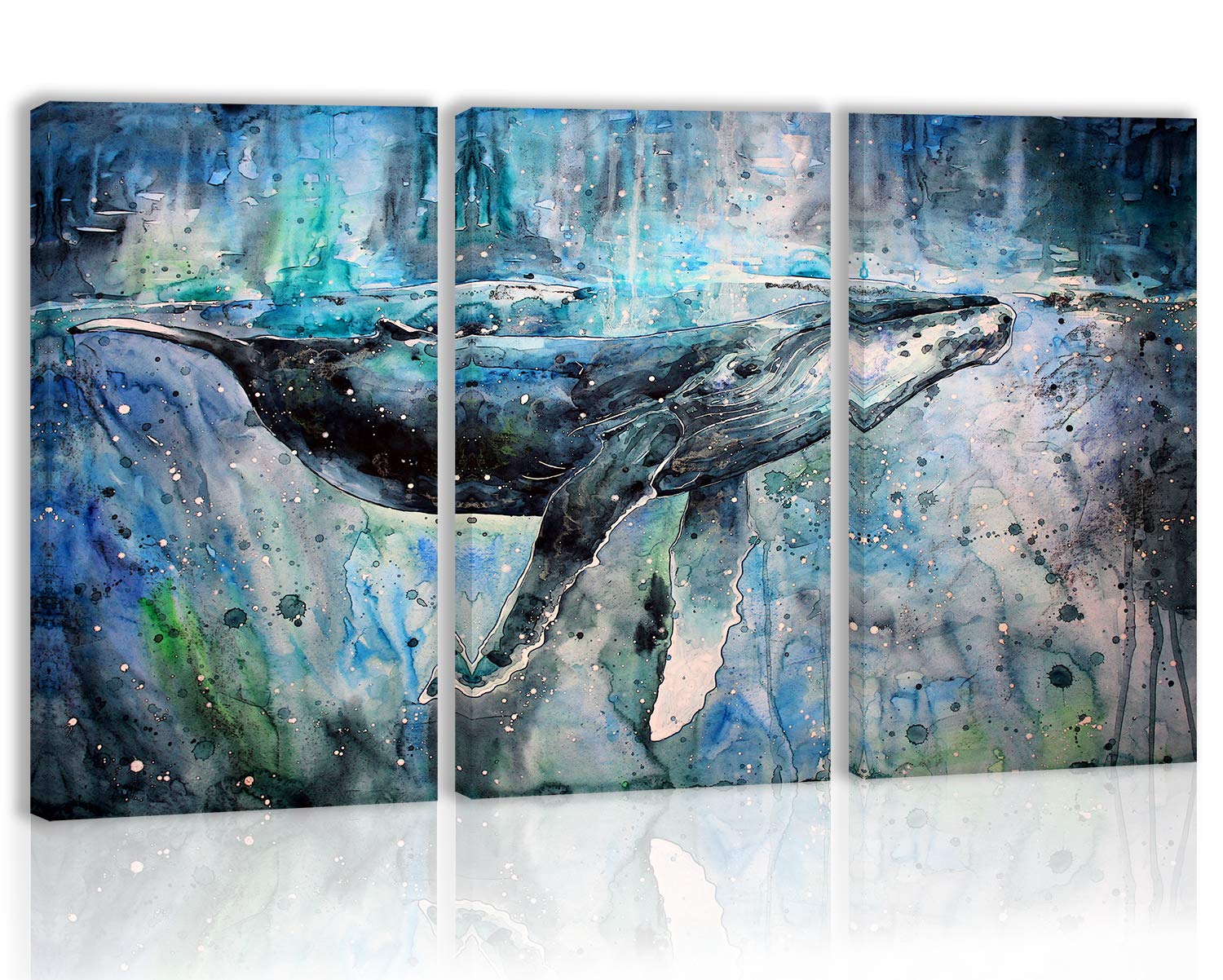 Blue Whale Wall Art Decor Modern Artwork Canvas Painting Prints Pictures Home Decor For Living Room Dining Room Bedroom