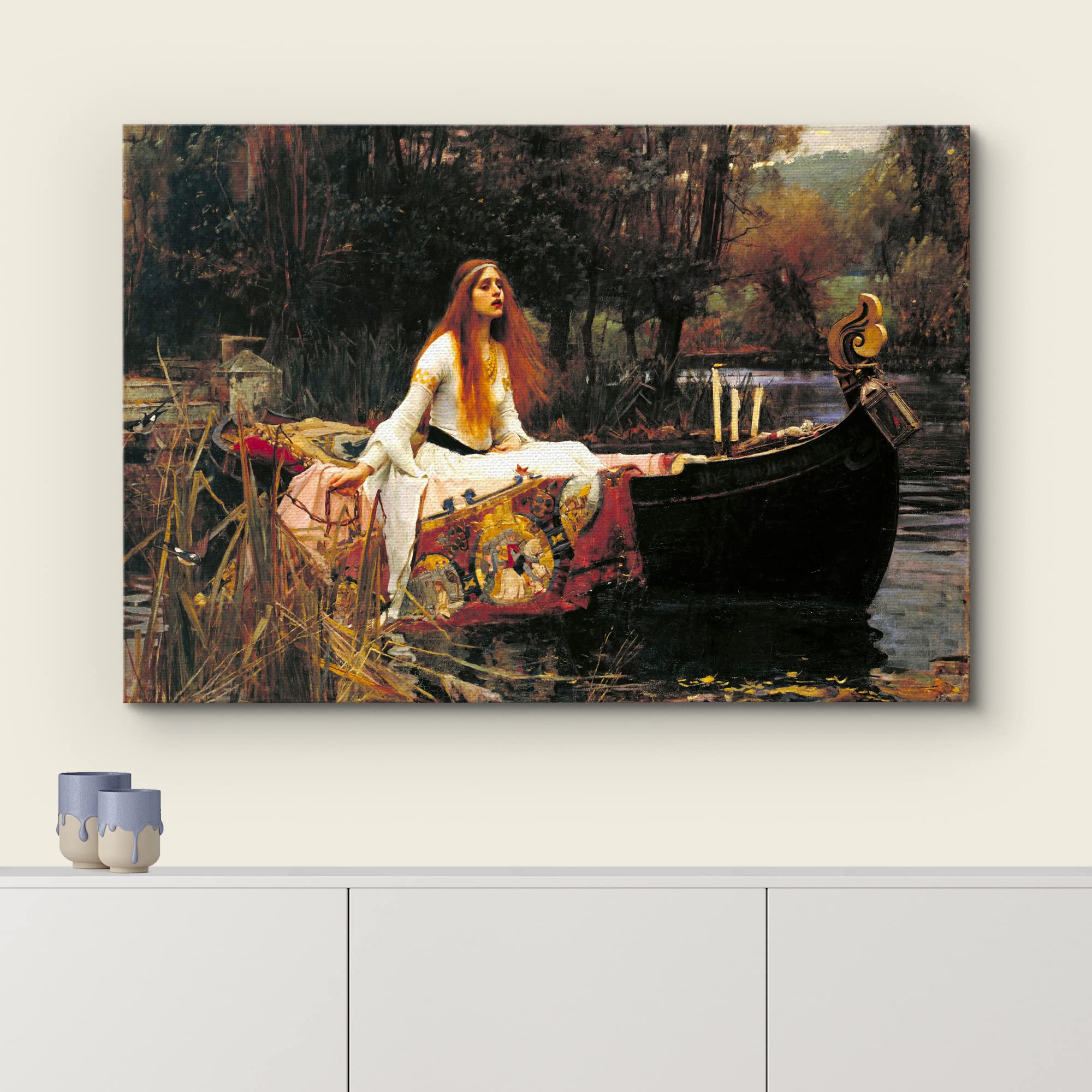 Wall26 Canvas Print Wall Art The Lady Of Shalott By John William Waterhouse People Historic Illustrations Fine Art Traditional C