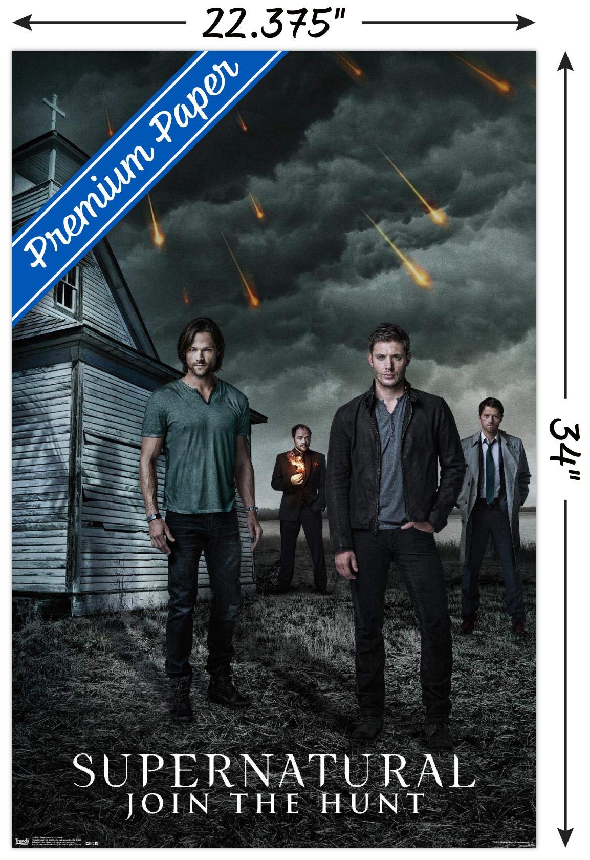 Trends International Supernatural-Church Wall, 22.375'' X 34'', Premium Poster & Mount Bundle