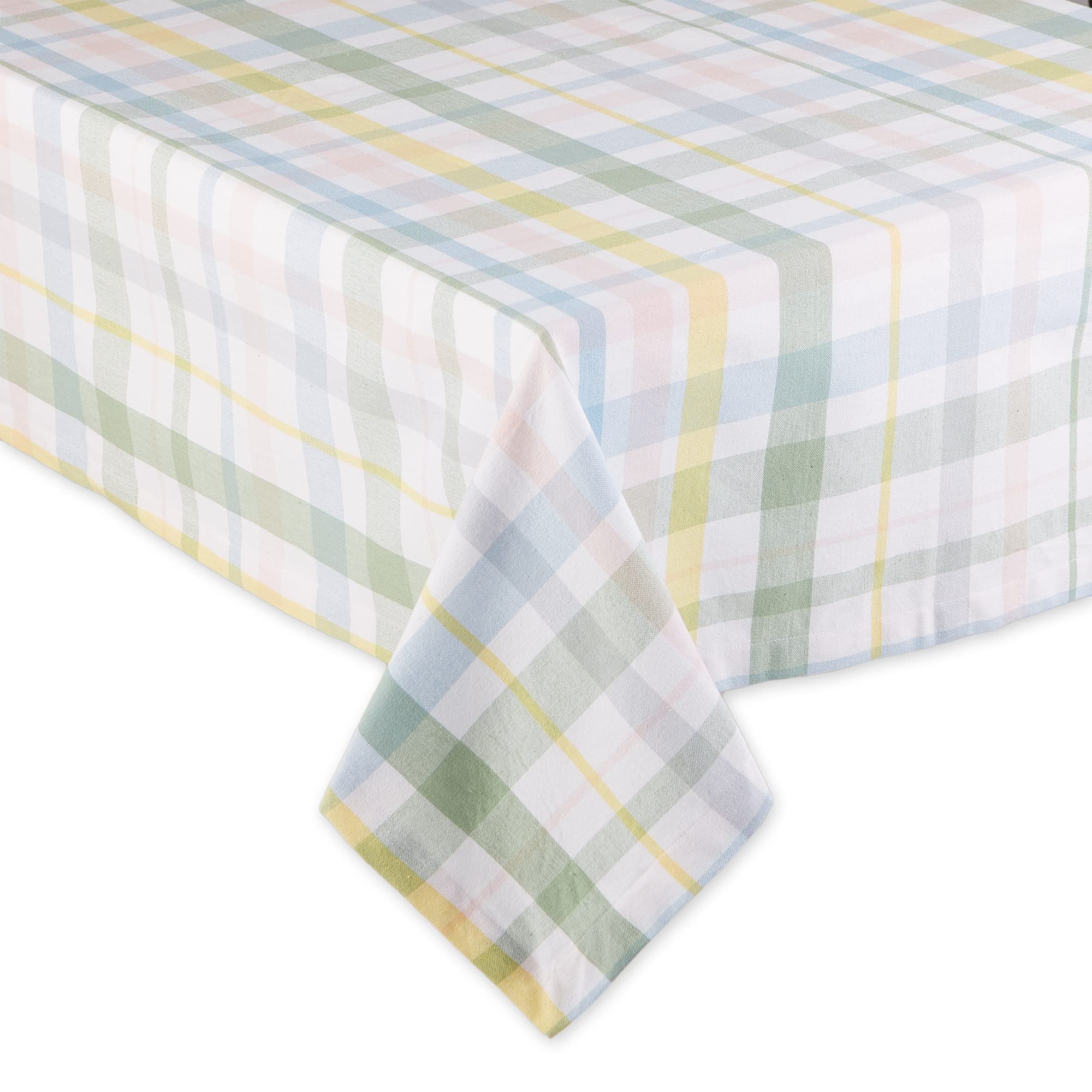 SWEET SPRING PLAID TABLECLOTH 52x52
