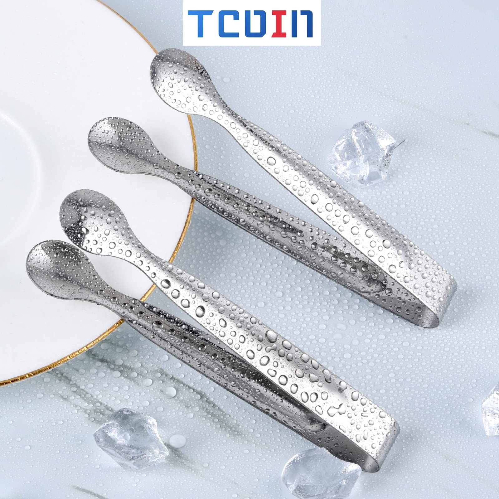 Small Serving Tongs,Ice Tongs,Sugar Tongs,Kitchen Tiny Tongs For Appetizers,12 Pcs(6 Inch)
