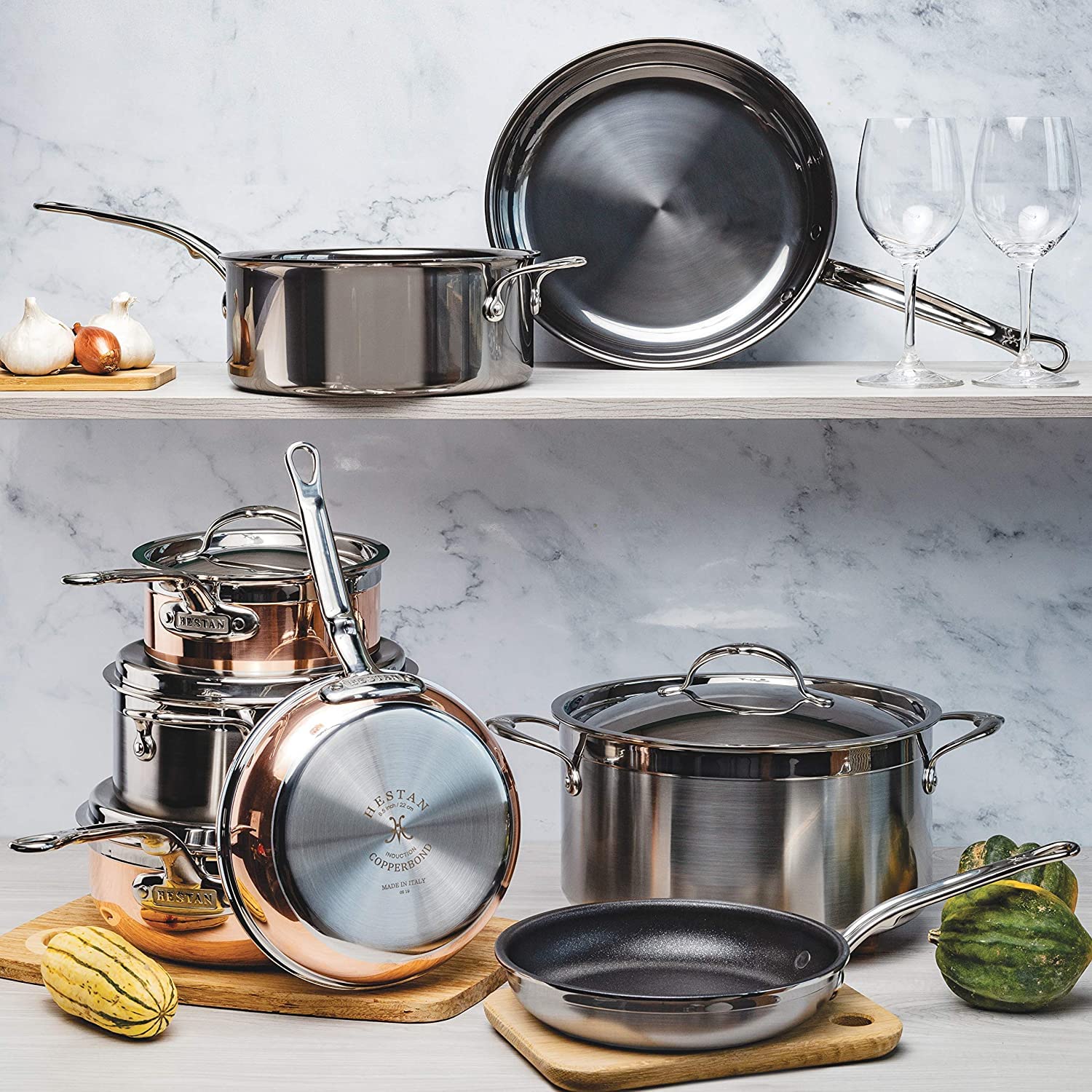 Hestan - ProBond Collection - Professional Clad Stainless Steel 4-Piece Starter Cookware Set