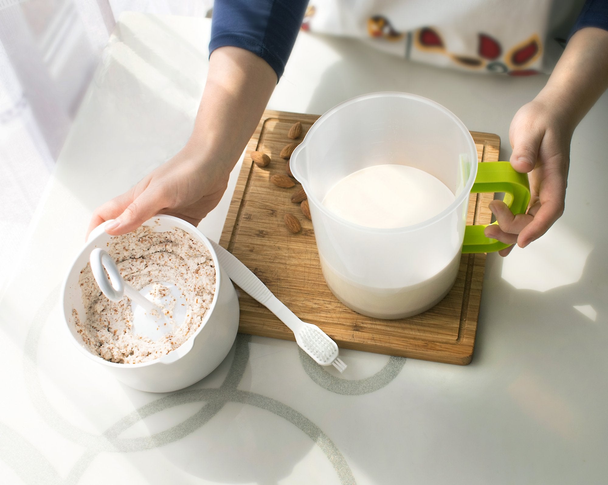 Nut Milk & Greek Yogurt Maker - Reusable & Durable Nut Milk Bag Alternative - Fine Mesh Stainless Steel - Soy/Oat/Almond Milk -