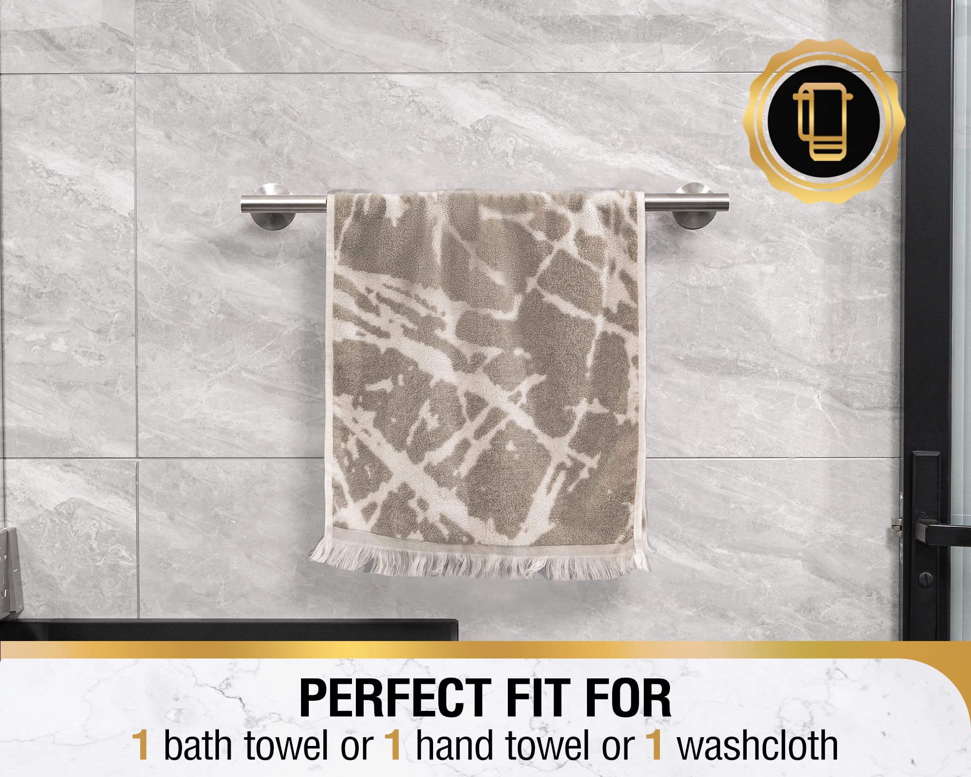 Hitslam Brushed Nickel 19.8 Inch Towel Bar For Bathroom, Sus304 Stainless Steel Bathroom Towel Rack Wall Mounted, Modern Home De