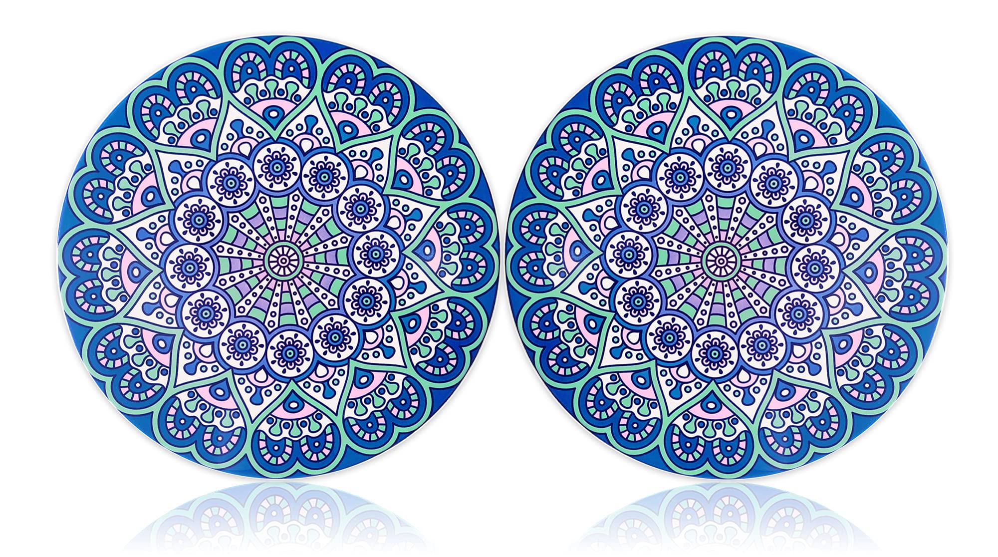 Ceramic Trivet For Hot Pots And Pans, Large Heat Resistant Mats With Cork Base, Trivets For Hot Dishes, Extra Thick, Round 7.9 I