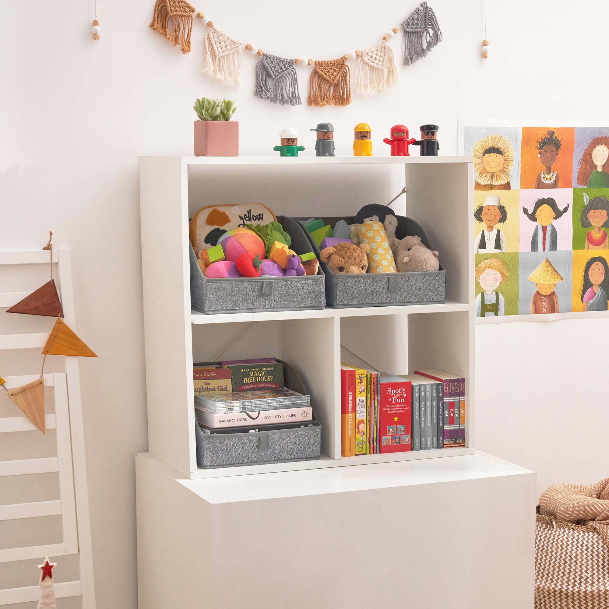 Granny Says Storage Bins For Closet, Trapezoid Storage Bins With Handles, Clothes And Storage Bins, Linen Closet Organizers And