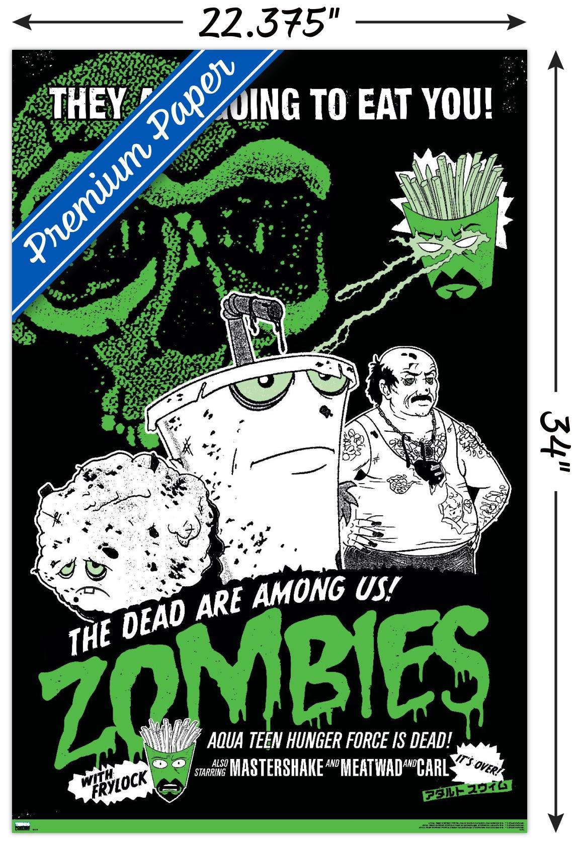 Trends International Aqua Teen Hunger Force - Zombies Wall Poster, 22.37'' X 34.00'', Premium Unframed Version