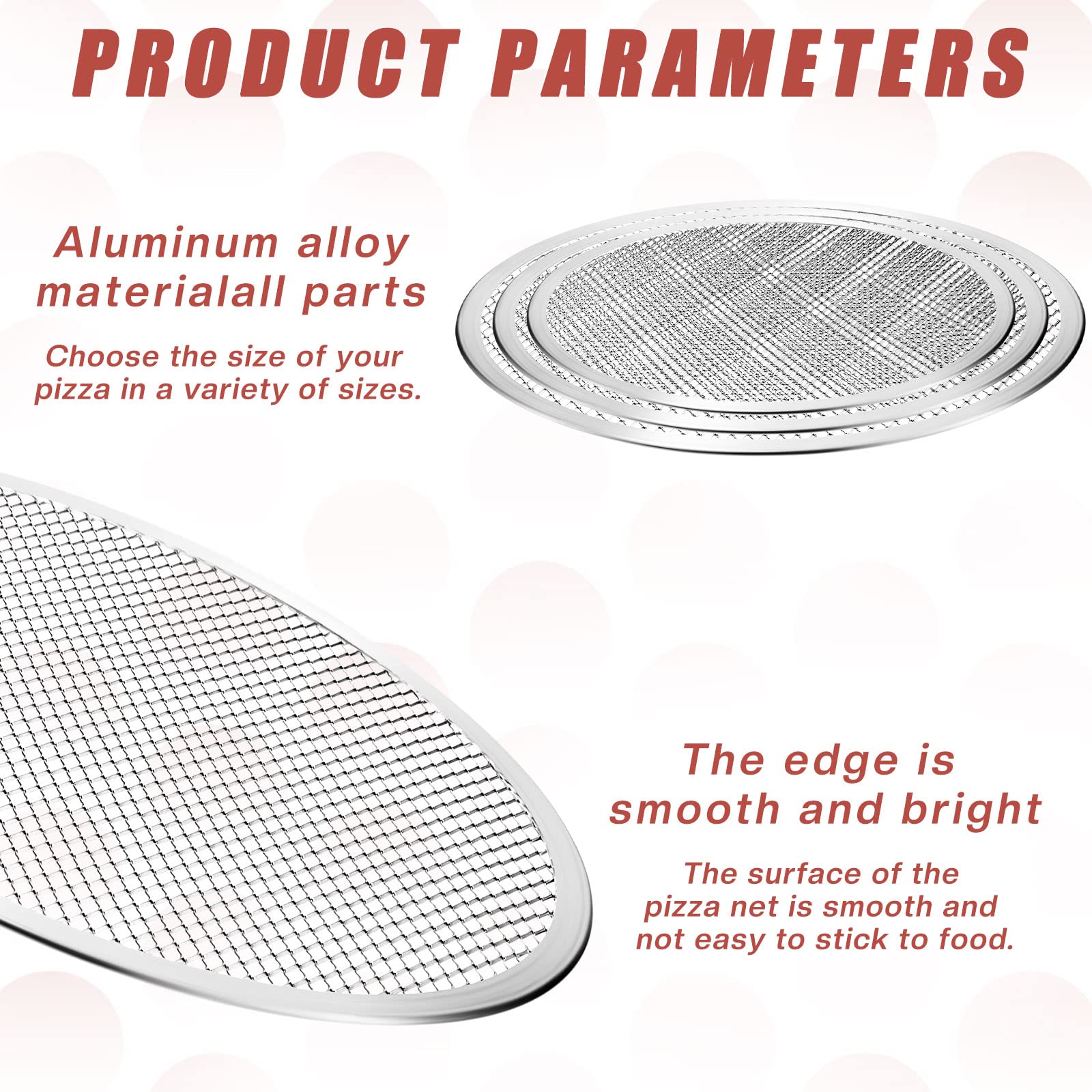 Tanlade 8 Pcs Round Aluminum Alloy Pizza Pan With Holes 12 Inches Mesh Pizza Baking Screen Metal Pizza Tray For Oven For Home Re