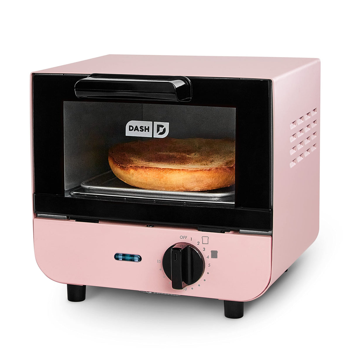 Dash Mini Toaster Oven Cooker For Bread, Bagels, Cookies, Pizza, Paninis & More With Baking Tray, Rack, Auto Shut Off Feature -