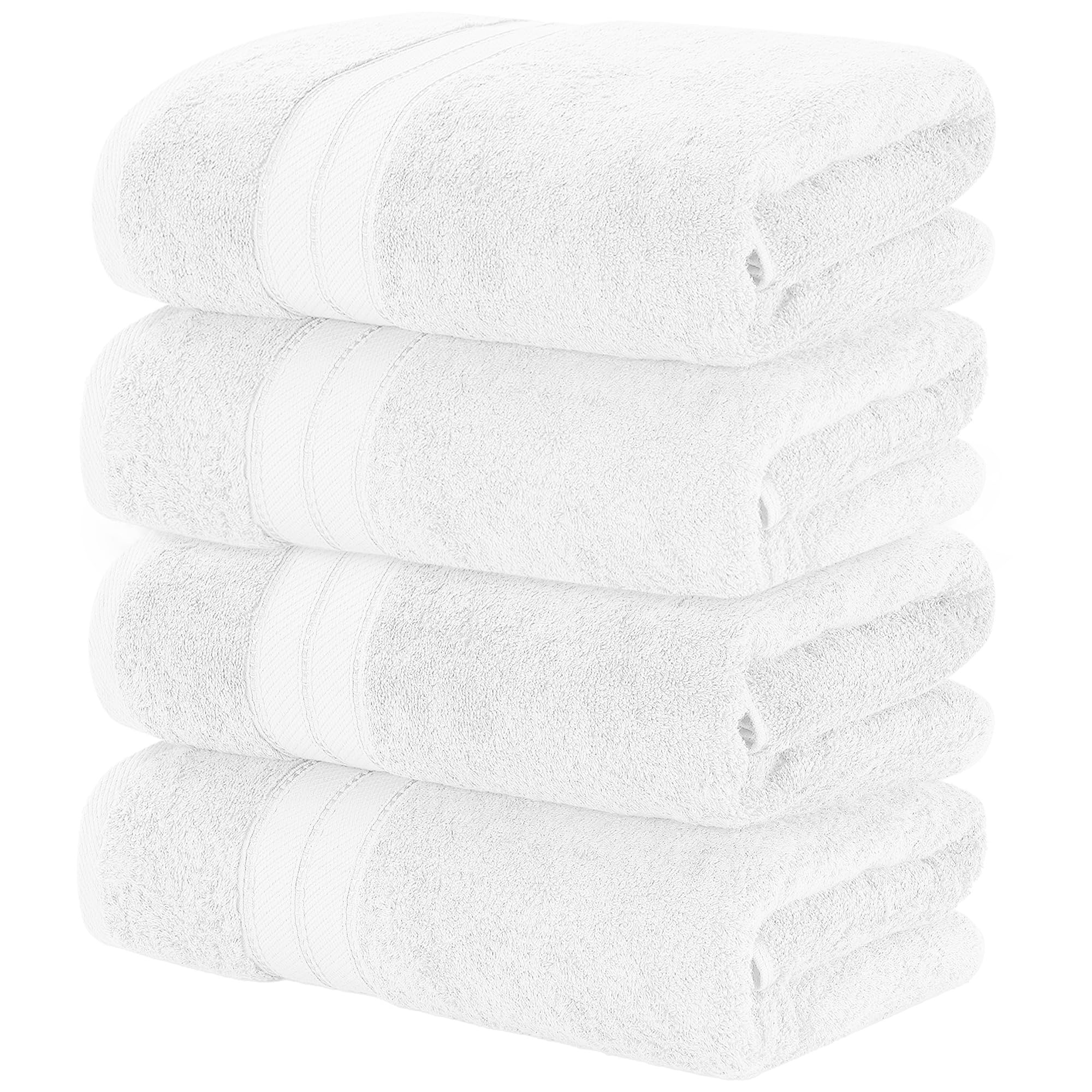 Amrapur Overseas 4-Pack Spunloft Bath Sheet, 35X66, White