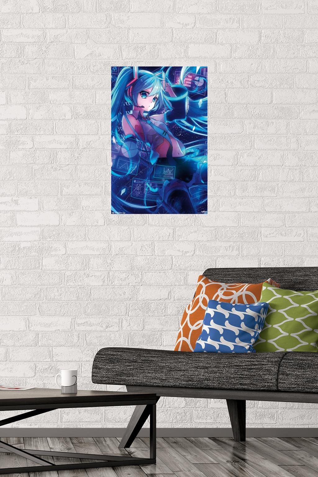 Trends International Hatsune Miku - Screens Wall Poster, 14.725'' X 22.375'', Premium Unframed Version