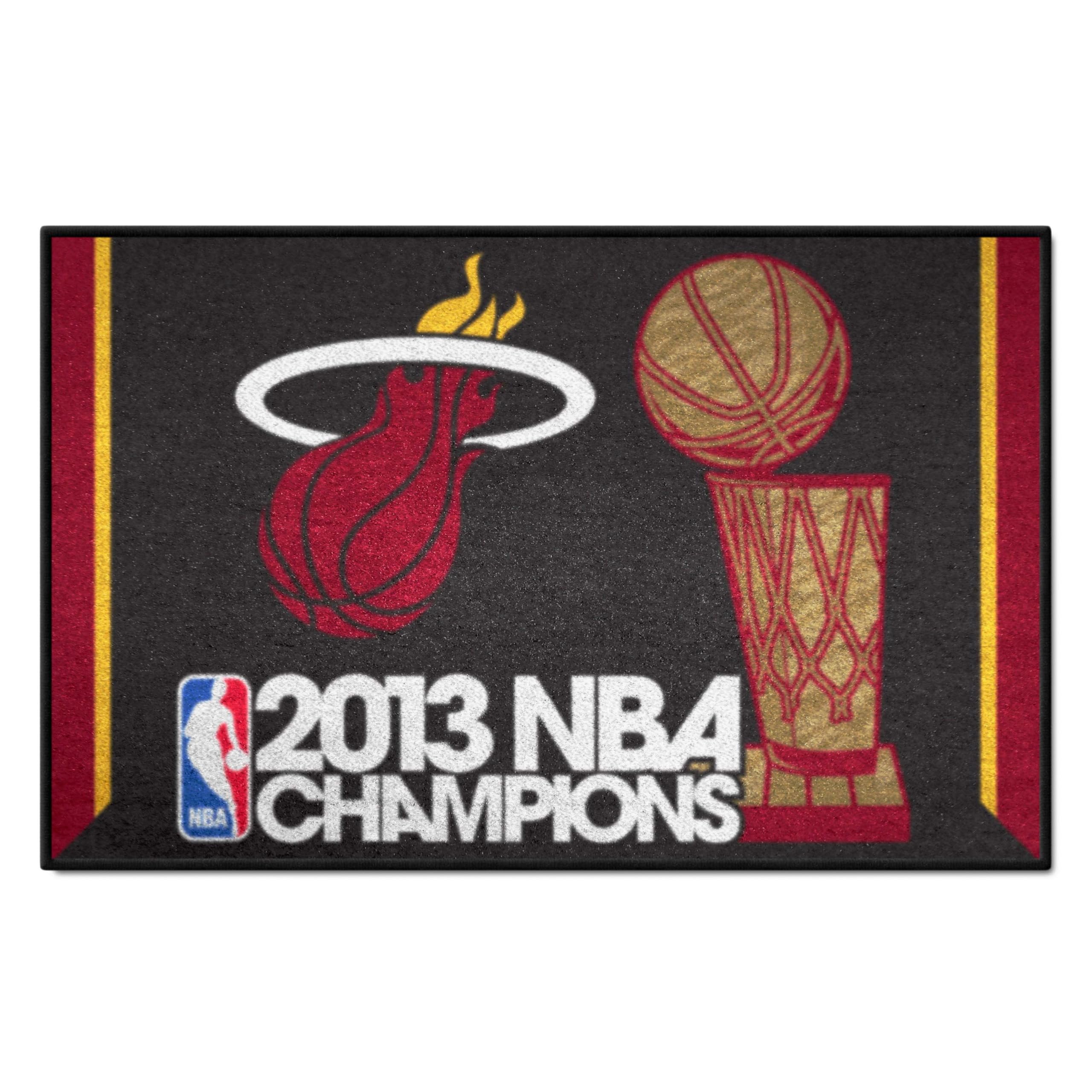 FANMATS 15185 Miami Heat 2013 NBA Champions Starter Mat Accent Rug - 19in. x 30in.