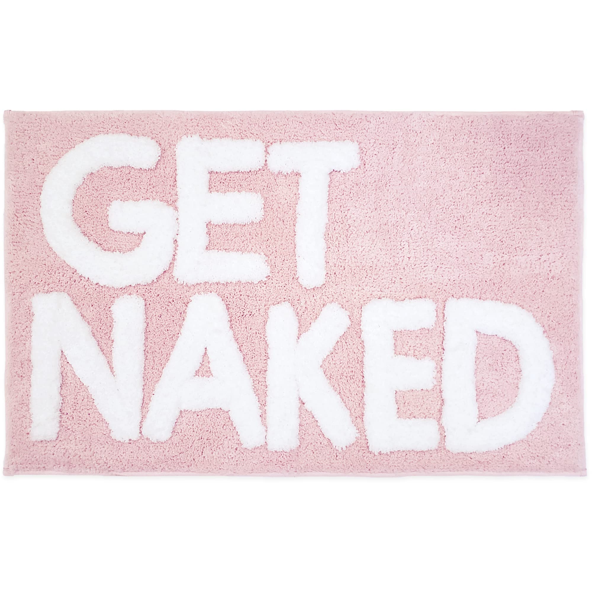 New Mungo Get Naked Bath Mat Pink - Blush Pink Bathroom Rugs  Apartment Decor  Pink Bathroom Accessories  Pink Bathroom Decor  Pink Home Decor  Cute Bath Mats  White & Pink Bath Mat - 31'' x 20''