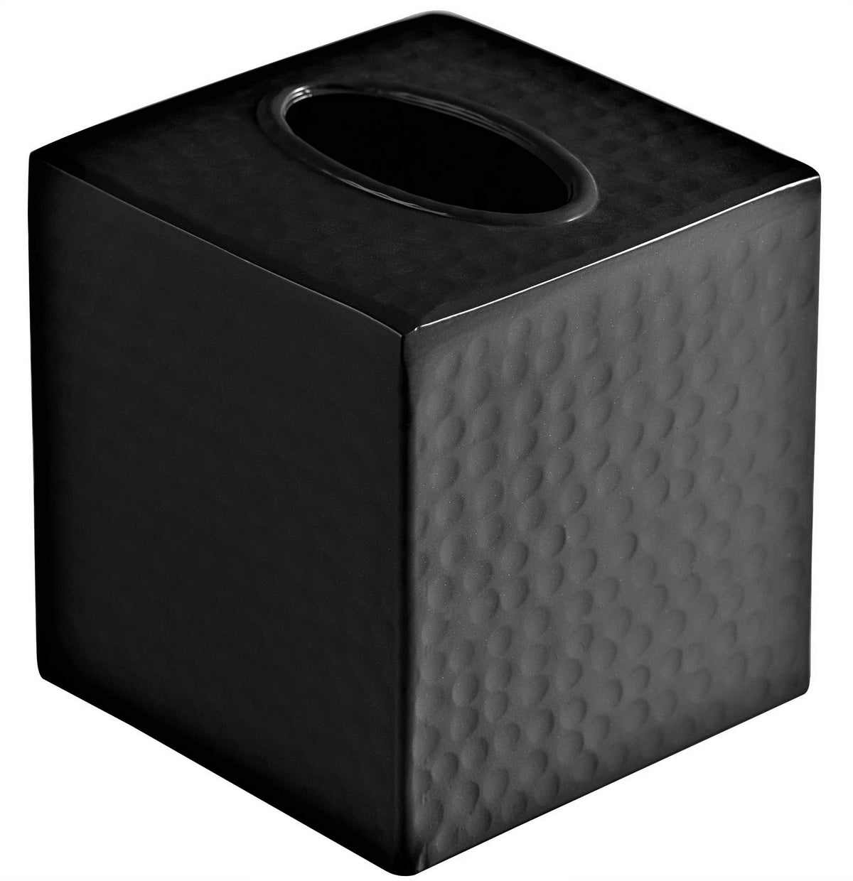 Monarch Abode 19127 Hand Hammered Tissue Box Square Cover Holder And Dispenser, Metal Dresser Accessories For Home And Office Ba