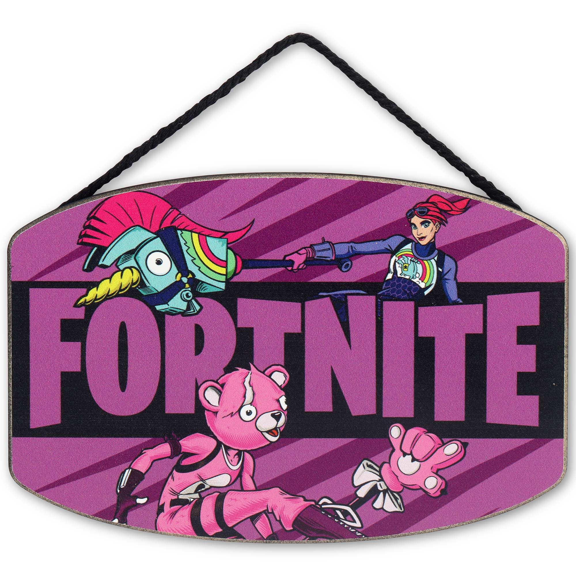 Fortnite Characters Hanging Wood Sign - Fun Fortnite Sign for Bedroom or Game Room