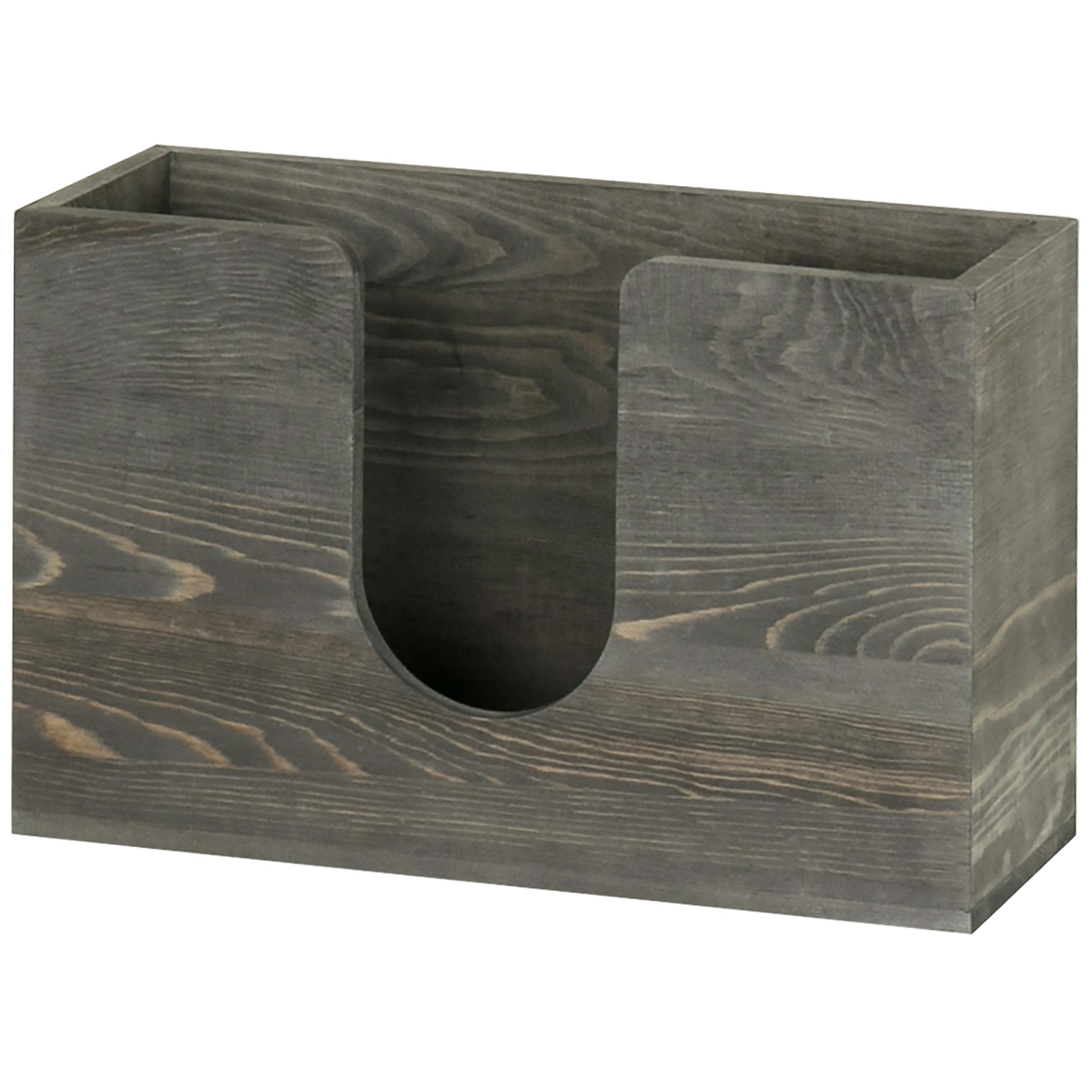 Mygift Wall Mounted Bathroom Paper Hand Towel Holder In Vintage Gray Wood Finish, Fits Tri Fold, Multifold, C Fold, Z Fold, Disp