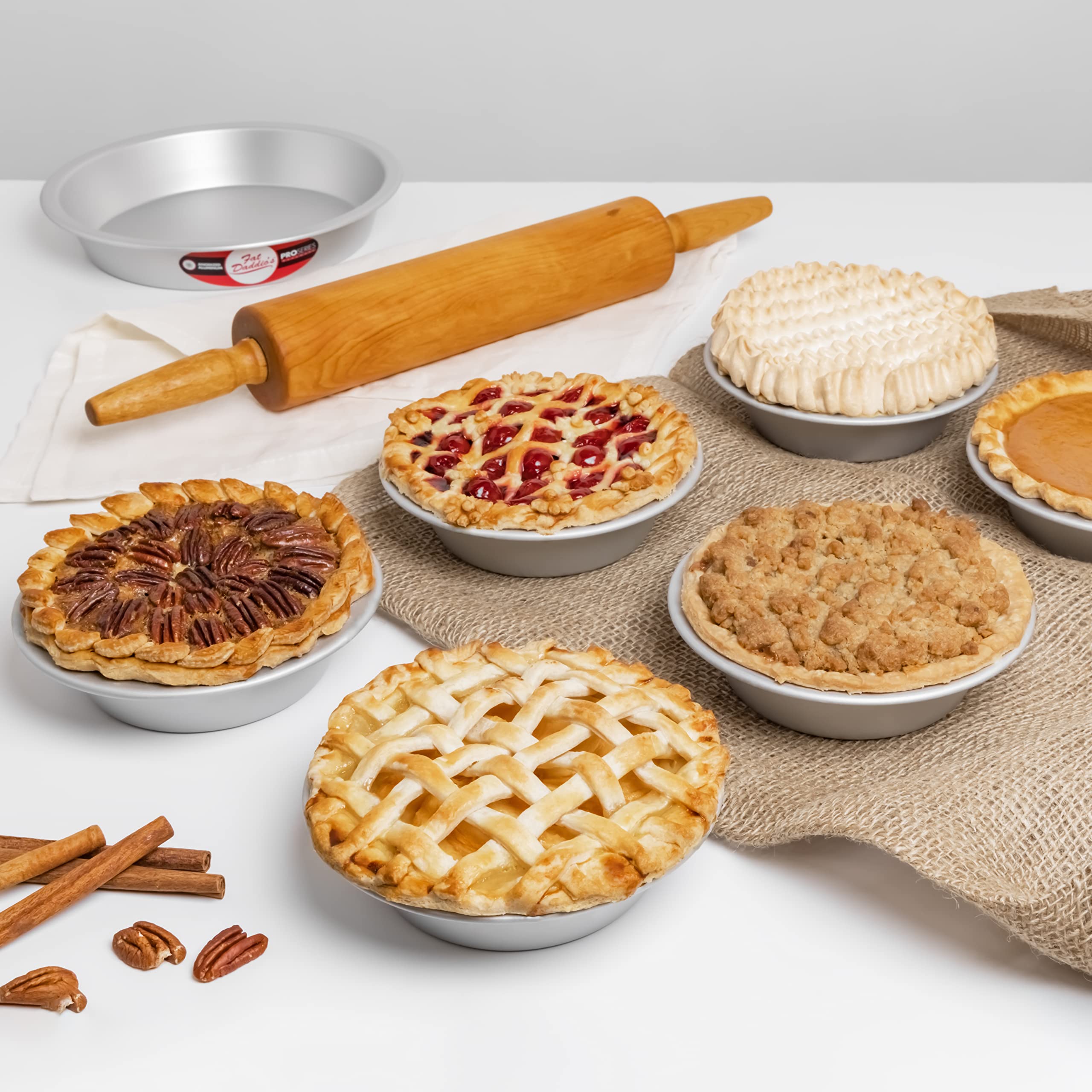 Fat Daddio'S Pie-9Set Anodized Aluminum Pie Pan, 9 X 1.5 Inch, Set Of 2