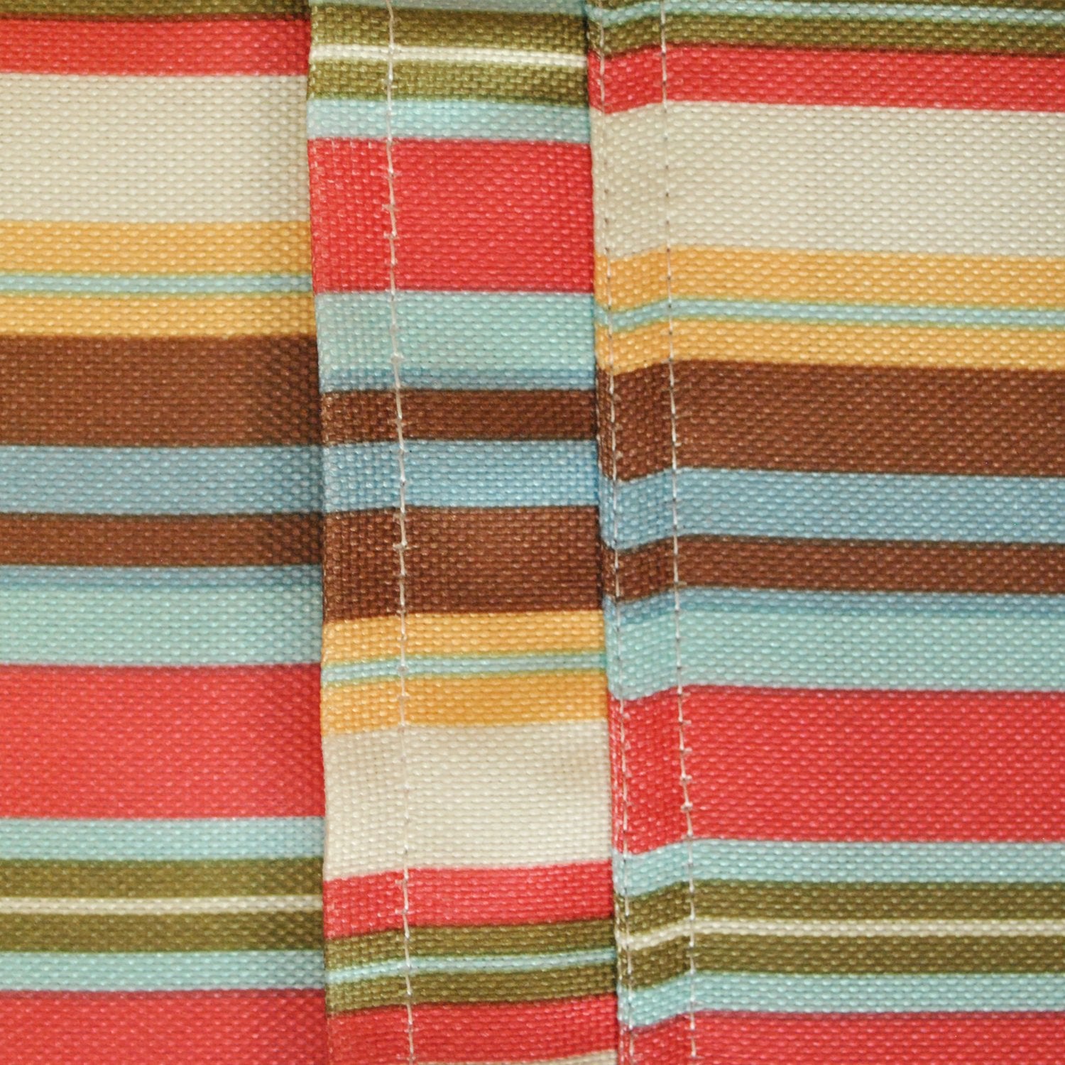 DII Indoor/Outdoor Tabletop Collection Multi-use  Machine Washable  Striped  Tablecloth  60'' Round w/Zipper  Summer Print