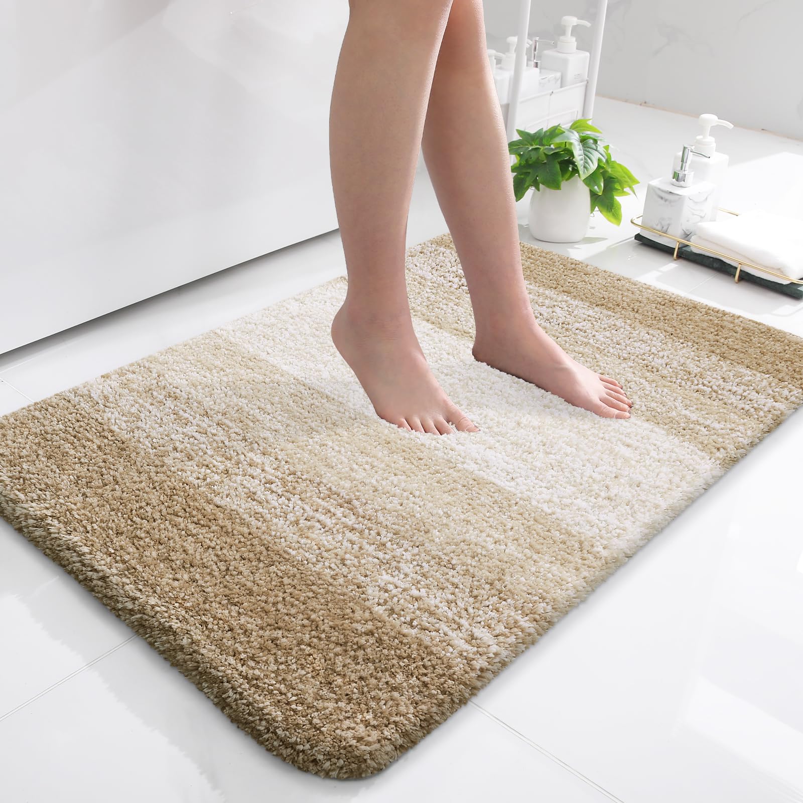 Olanly Bathroom Rugs Mat 36X24, Extra Soft Absorbent Microfiber Bath Rugs, Rubber Backing, Quick Dry, Machine Washable Bath Mats