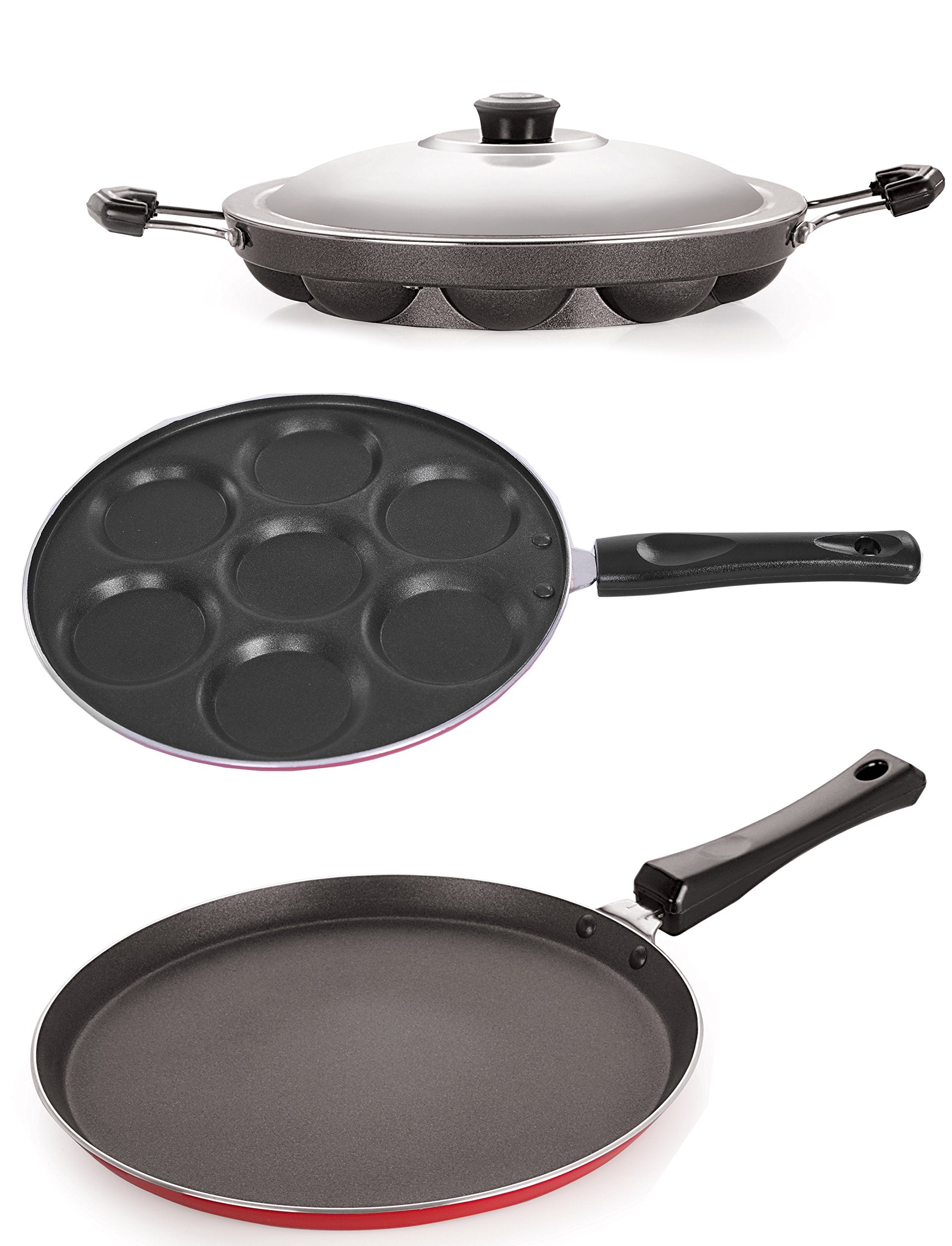 Nirlon 3 Piece NonStick Kitchen Cooking Essentials Combo Set