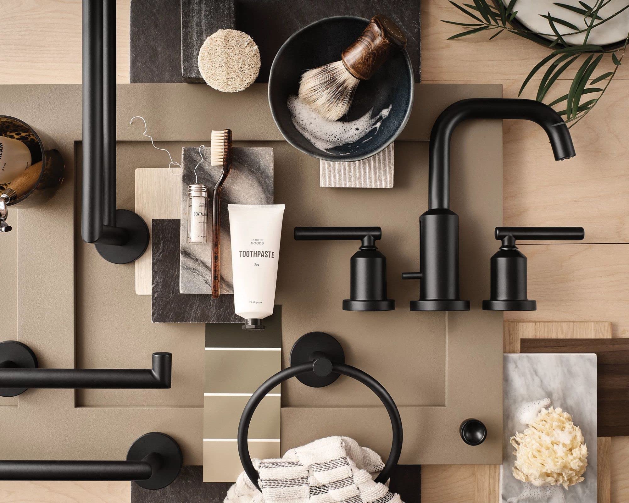 Moen Y5709Bl Modern Single Post Toilet Paper Holder, Matte Black