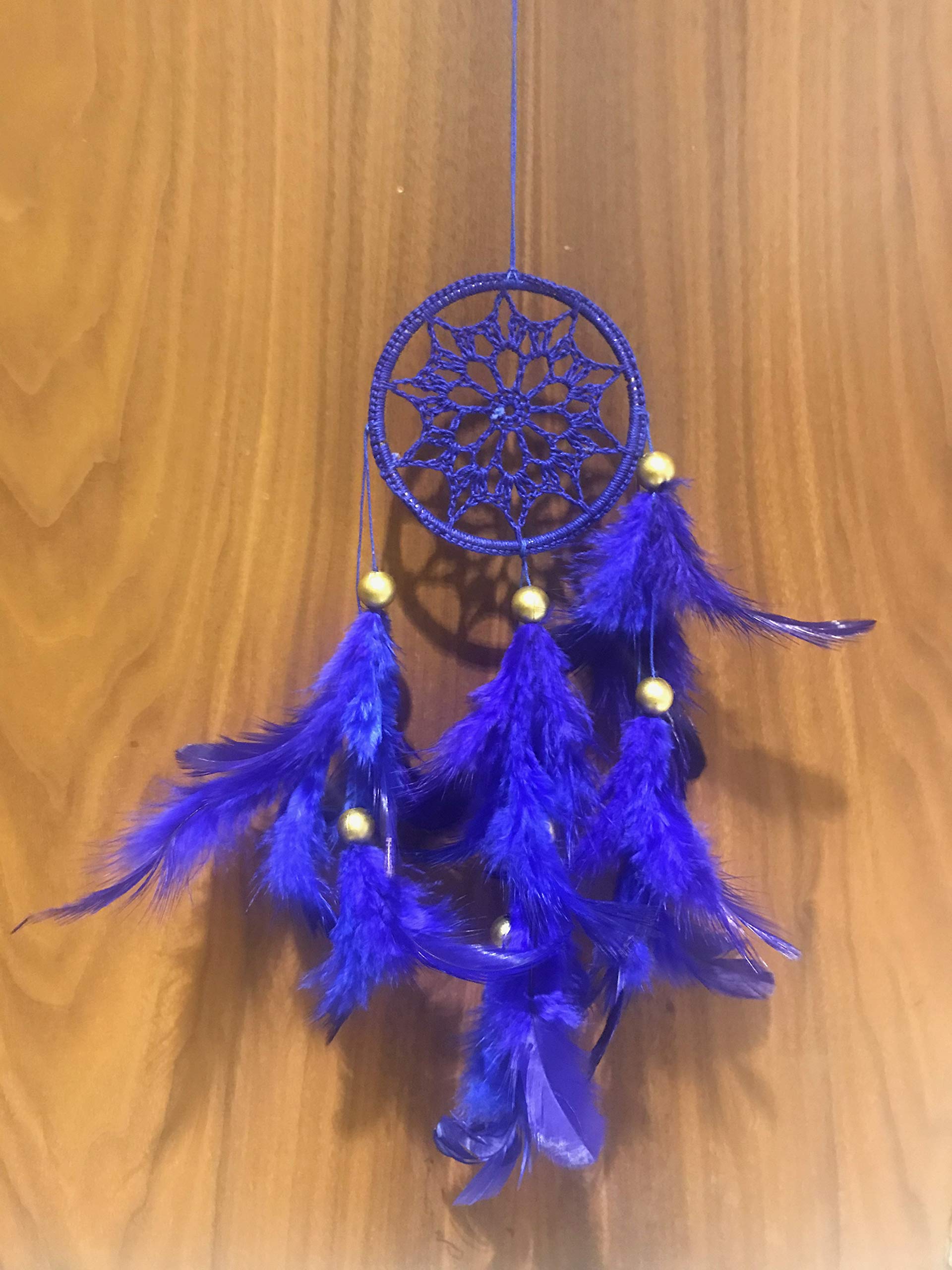Rooh Dream Catcher ~Royal Blue Crochet ~Handmade Hangings (Can Be Used As Home Decor, Gift, Wall Hangings, Meditation Room, Yoga