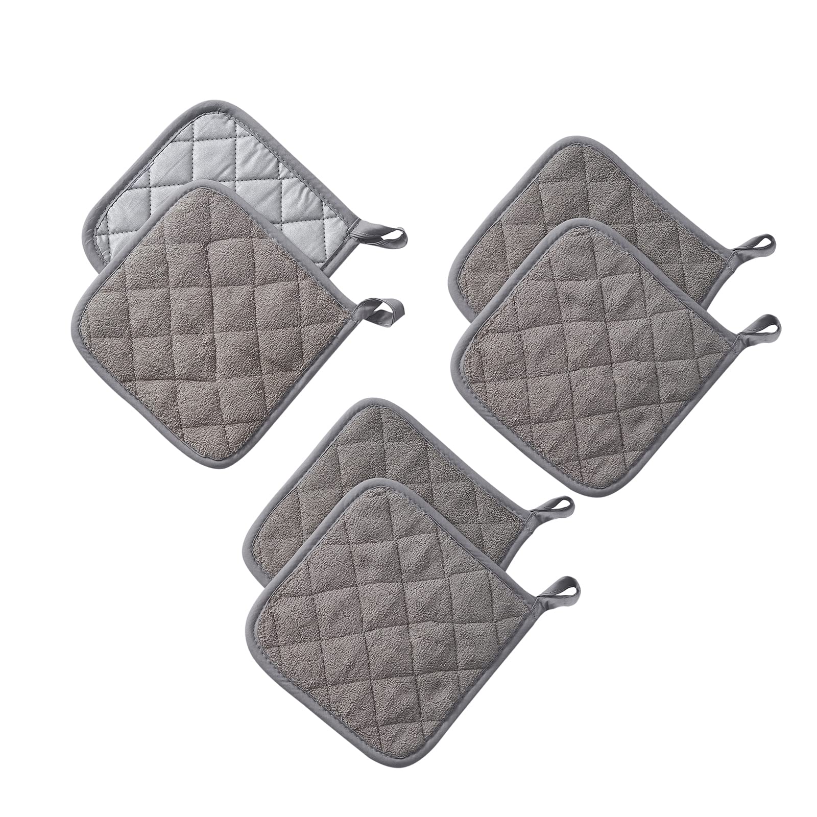 Kitchen Pot Holders Set Heat Resistant Pure Cotton Potholders Kit Trivets Large Coasters Hot Pads Terry Pot Holders For Everyday