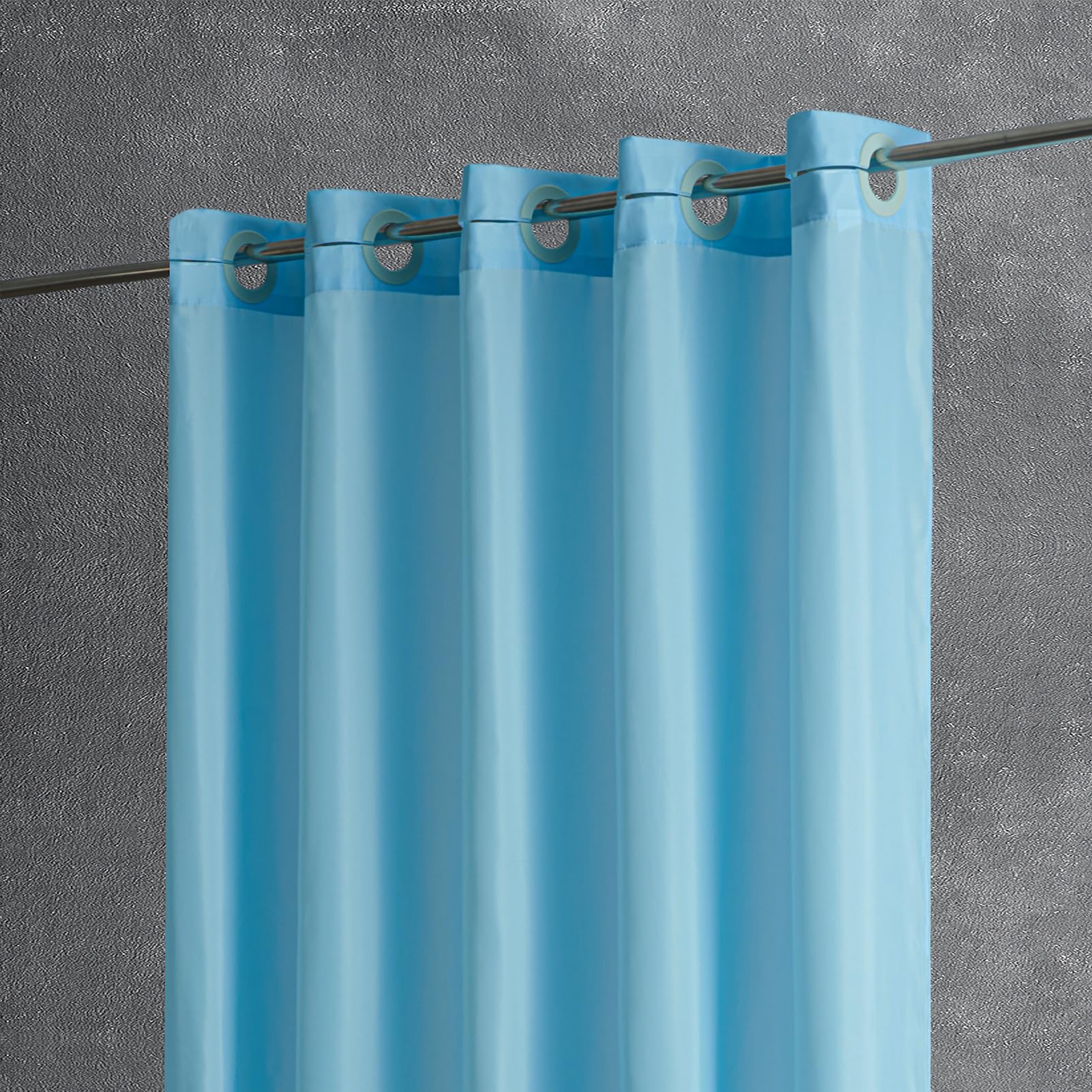 Furlinic No Hook Long Shower Curtain 78 Length,Soft Polyester Fabric Wahable Shower Curtain Liner,Modern Hotel Spa Style Bathroo