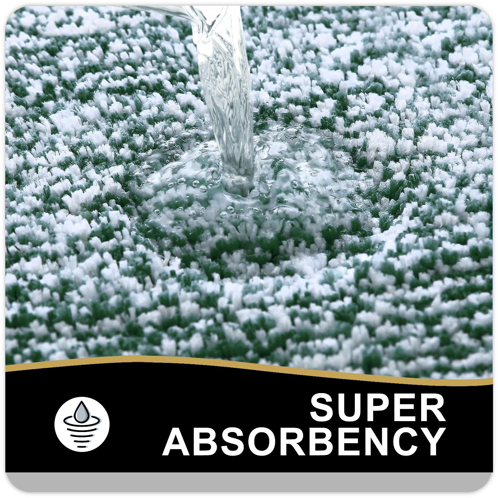 Olanly Luxury Toilet Rugs U-Shaped 24X20, Extra Soft And Absorbent Microfiber Bathroom Rugs, Non-Slip Toilet Bath Mat, Machine W